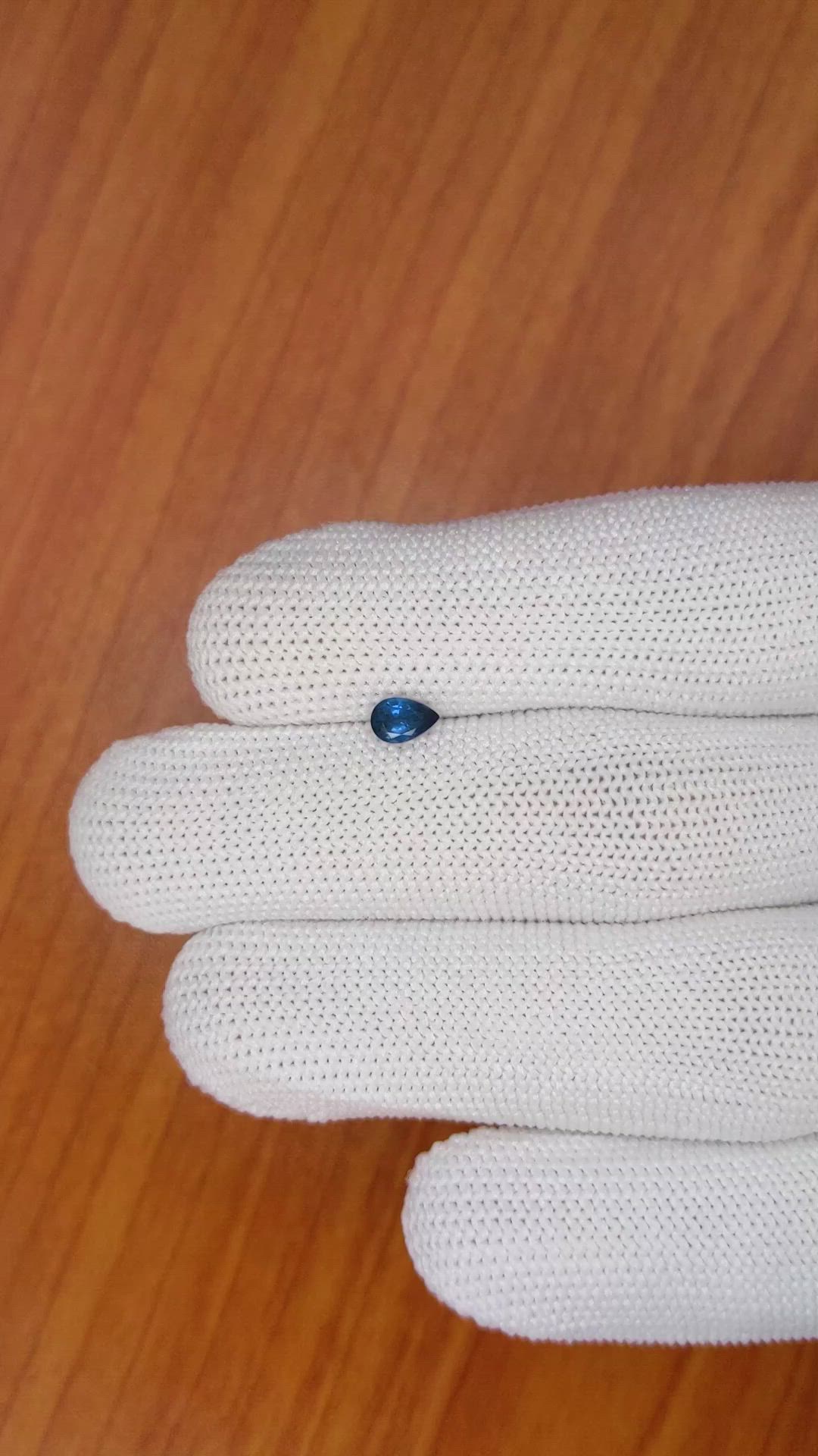 0.38 Ct. Blue Sapphire from Ceylon (Sri Lanka) Size Video