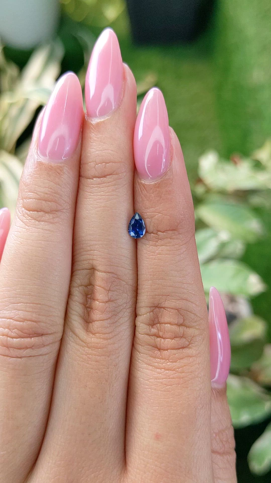 0.38 Ct. Blue Sapphire from Ceylon (Sri Lanka) Size Video