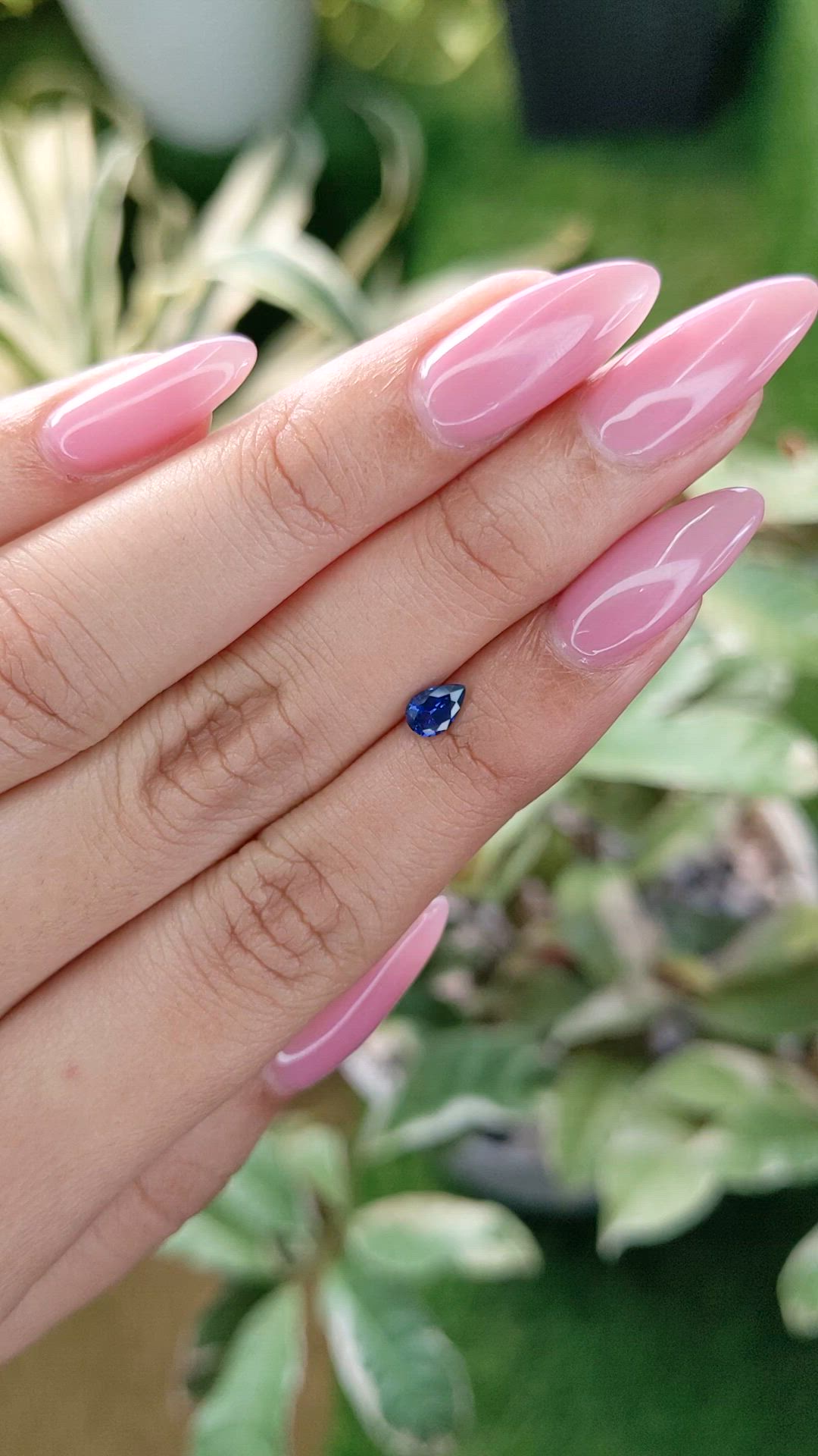 0.38 Ct. Blue Sapphire from Ceylon (Sri Lanka) Size Video