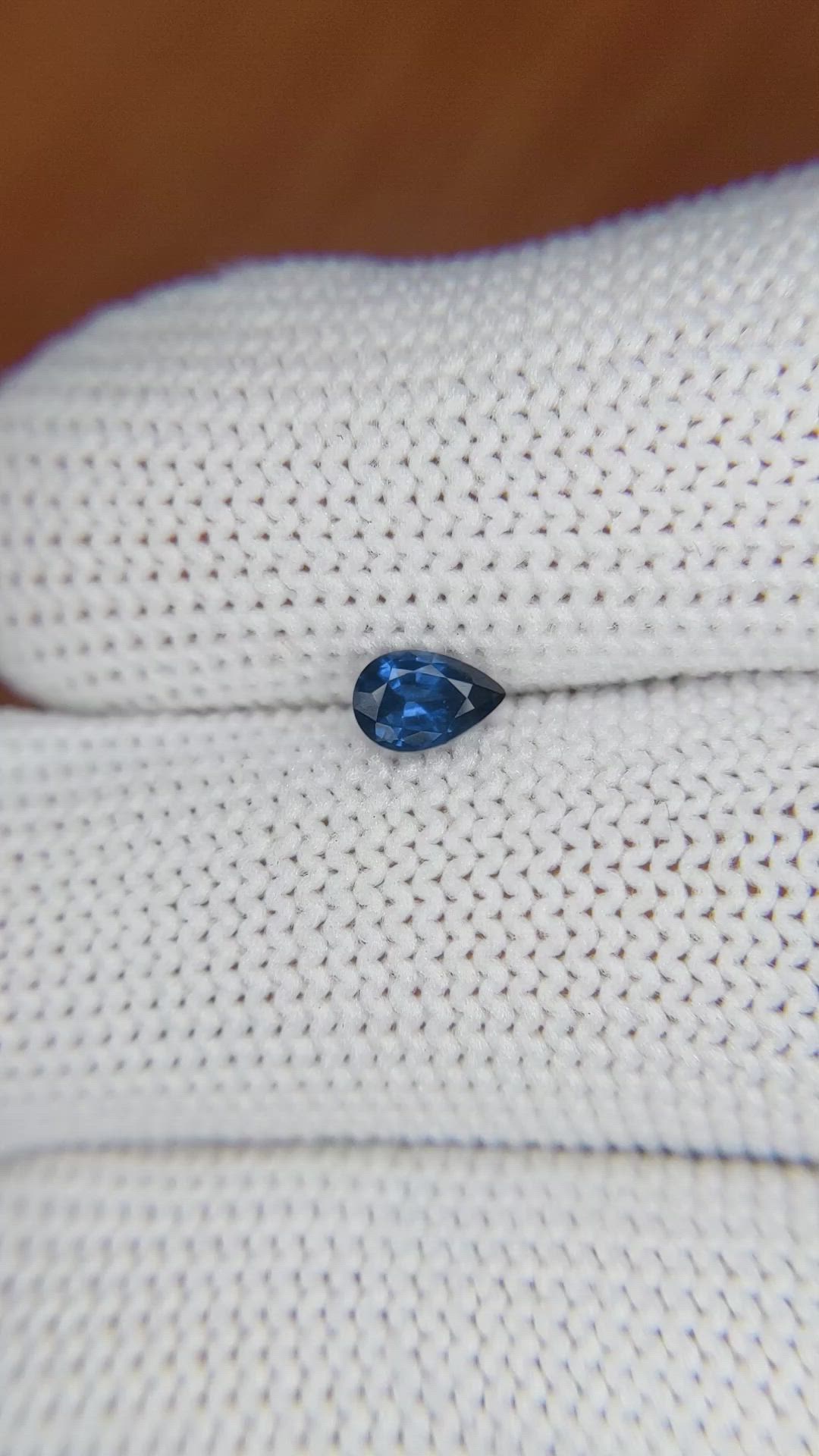 0.38 Ct. Blue Sapphire from Ceylon (Sri Lanka) Size Video