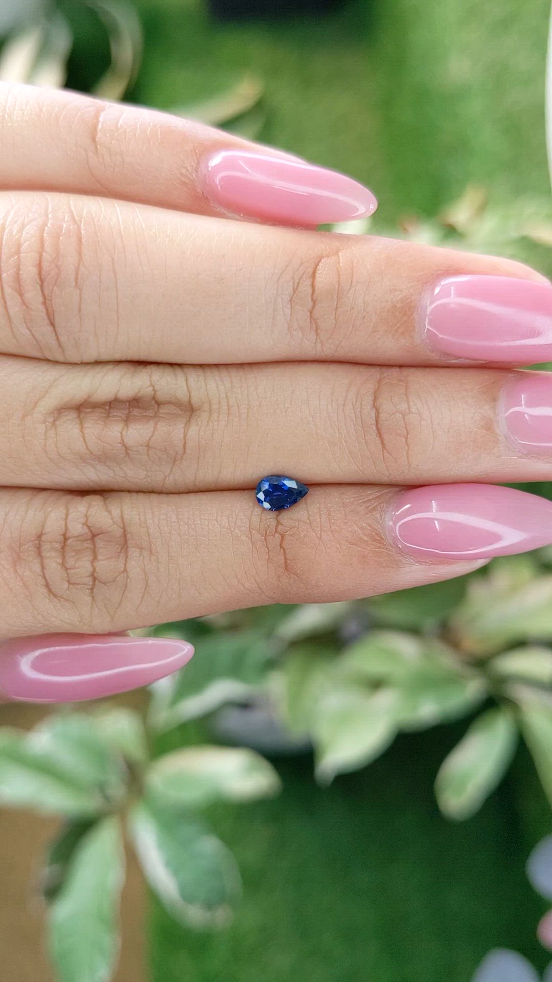 0.38 Ct. Blue Sapphire from Ceylon (Sri Lanka) Size Video