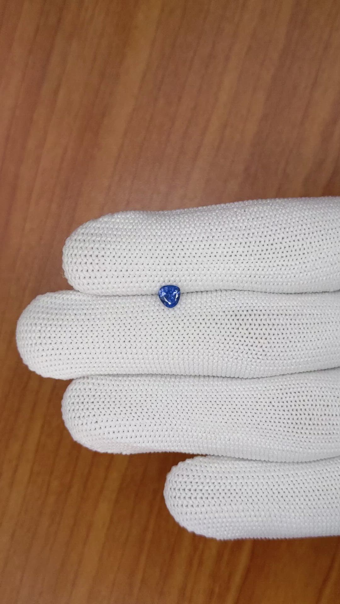 0.36 Ct. Blue Sapphire from Ceylon (Sri Lanka) Size Video