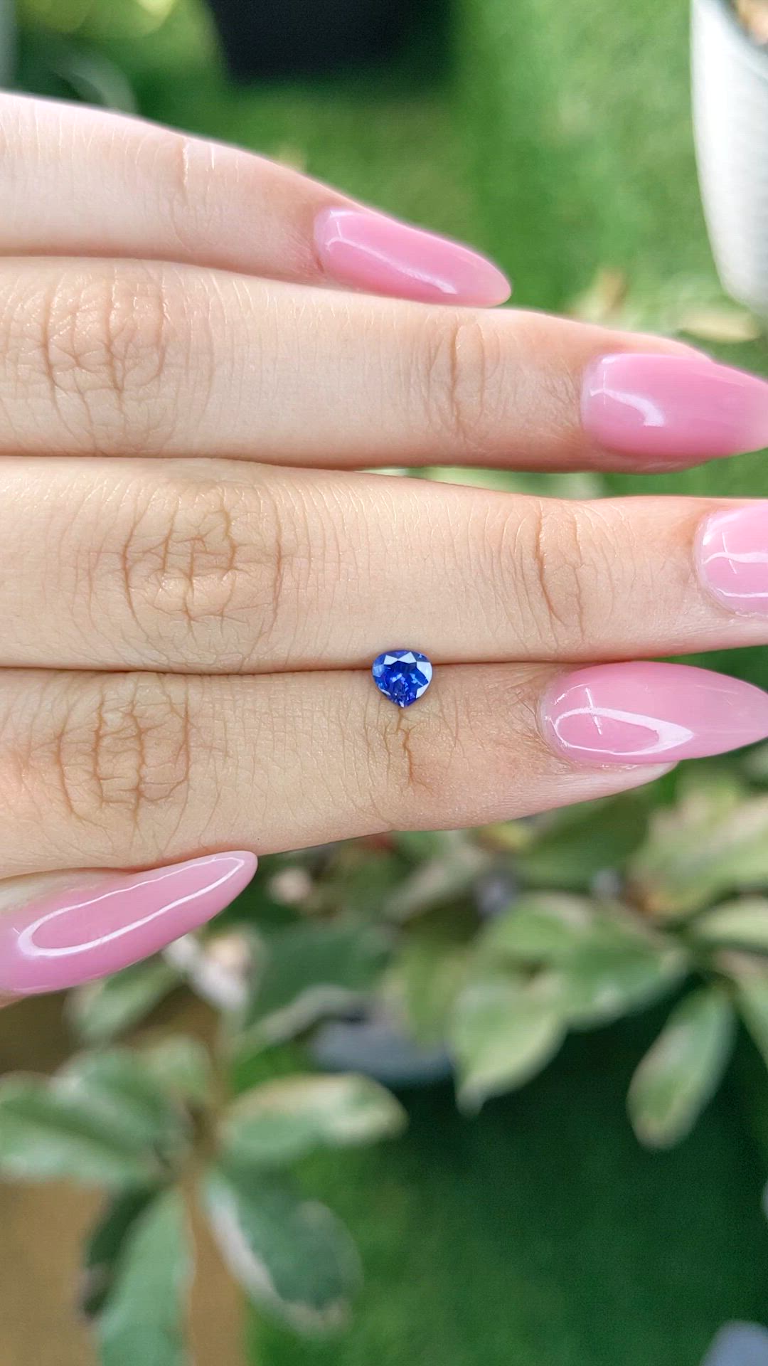 0.36 Ct. Blue Sapphire from Ceylon (Sri Lanka) Size Video