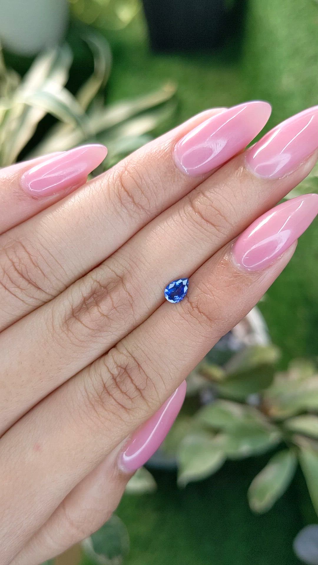 0.39 Ct. Blue Sapphire from Ceylon (Sri Lanka) Size Video