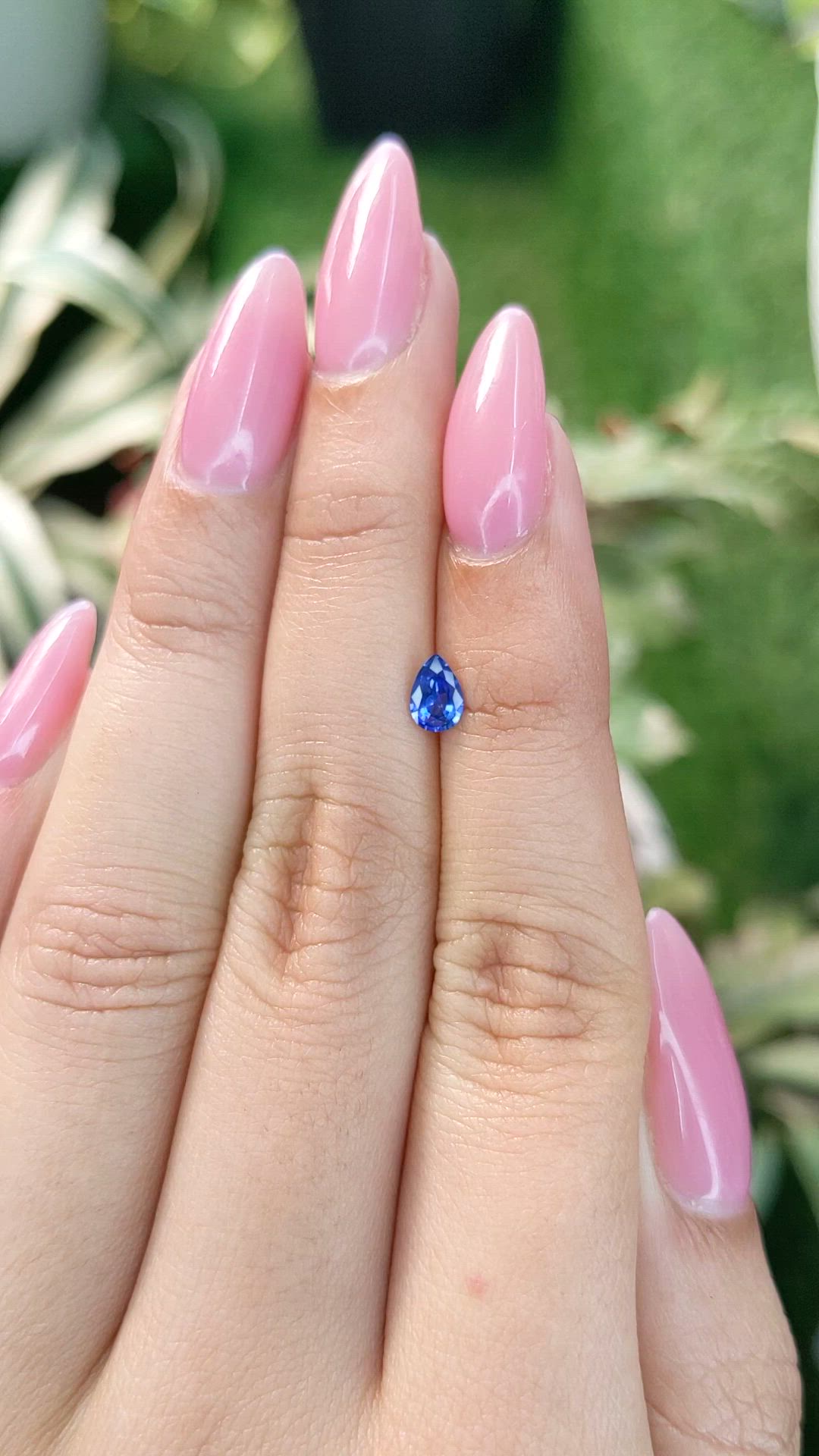 0.39 Ct. Blue Sapphire from Ceylon (Sri Lanka) Size Video