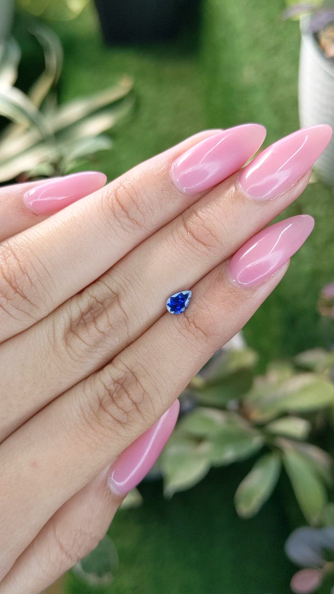 0.43 Ct. Blue Sapphire from Ceylon (Sri Lanka) Size Video