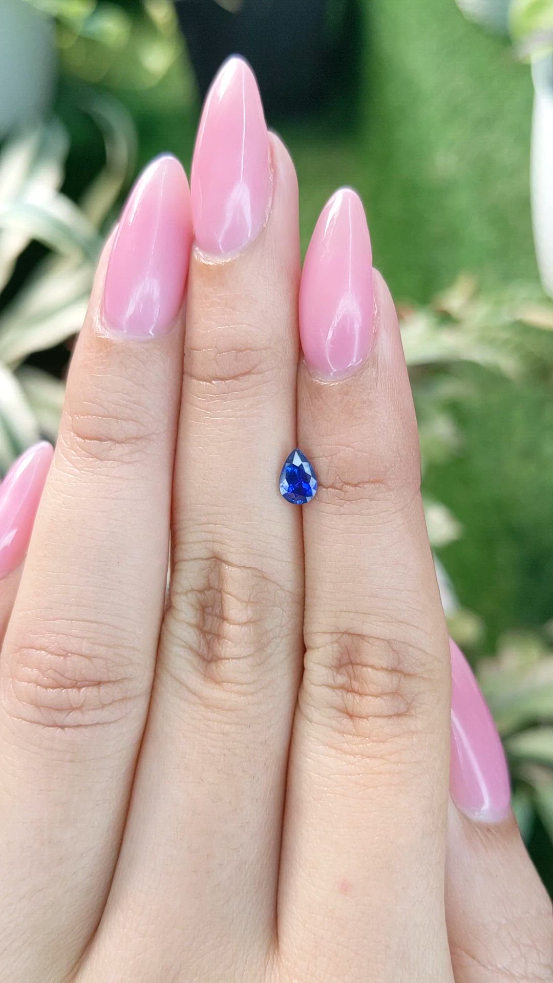 0.43 Ct. Blue Sapphire from Ceylon (Sri Lanka) Size Video