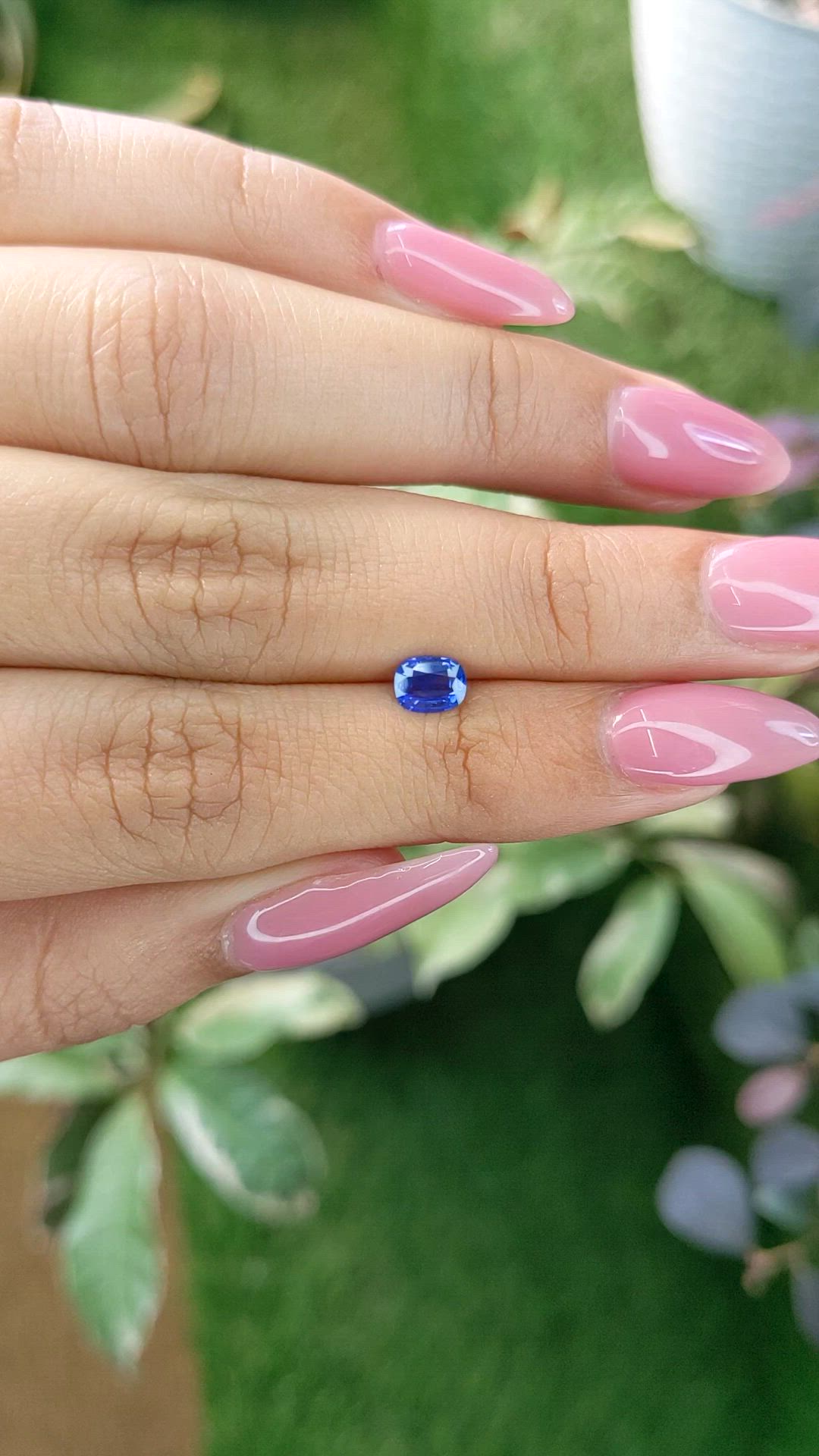 0.49 Ct. Blue Sapphire from Ceylon (Sri Lanka) Size Video