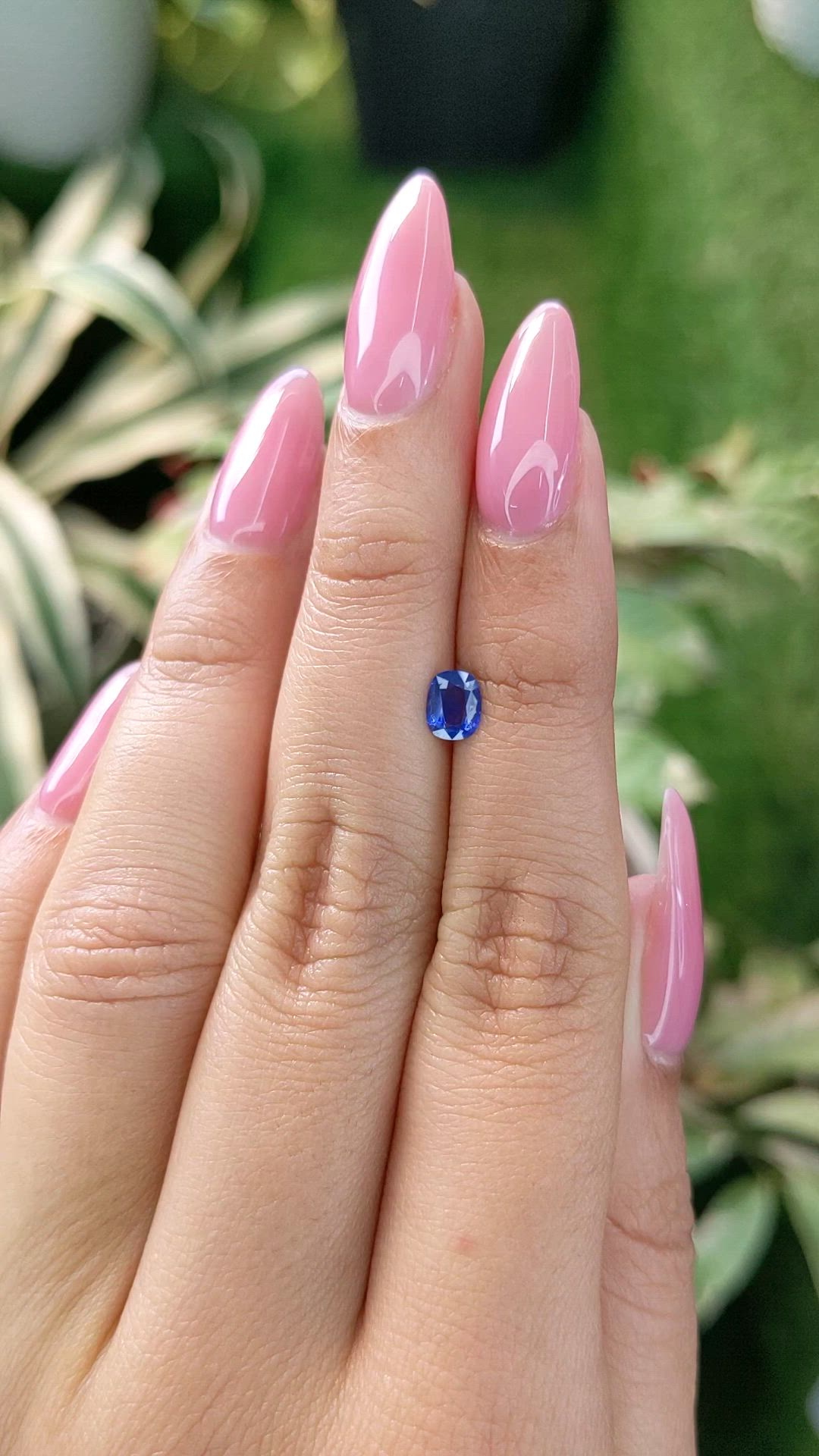 0.49 Ct. Blue Sapphire from Ceylon (Sri Lanka) Size Video