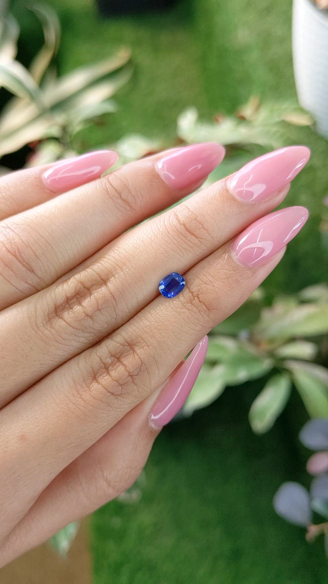 0.49 Ct. Blue Sapphire from Ceylon (Sri Lanka) Size Video