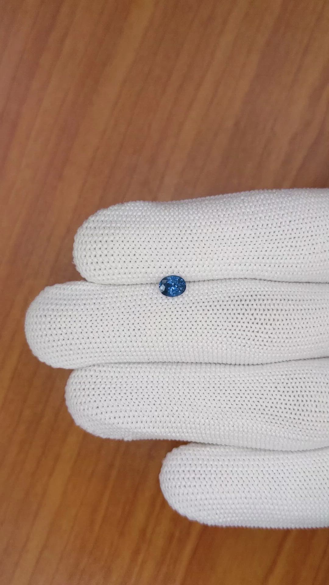 0.51 Ct. Blue Sapphire from Ceylon (Sri Lanka) Size Video