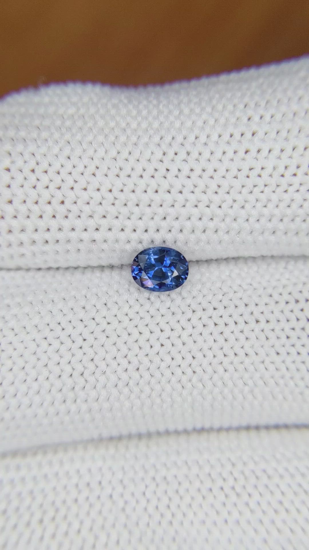 0.51 Ct. Blue Sapphire from Ceylon (Sri Lanka) Size Video
