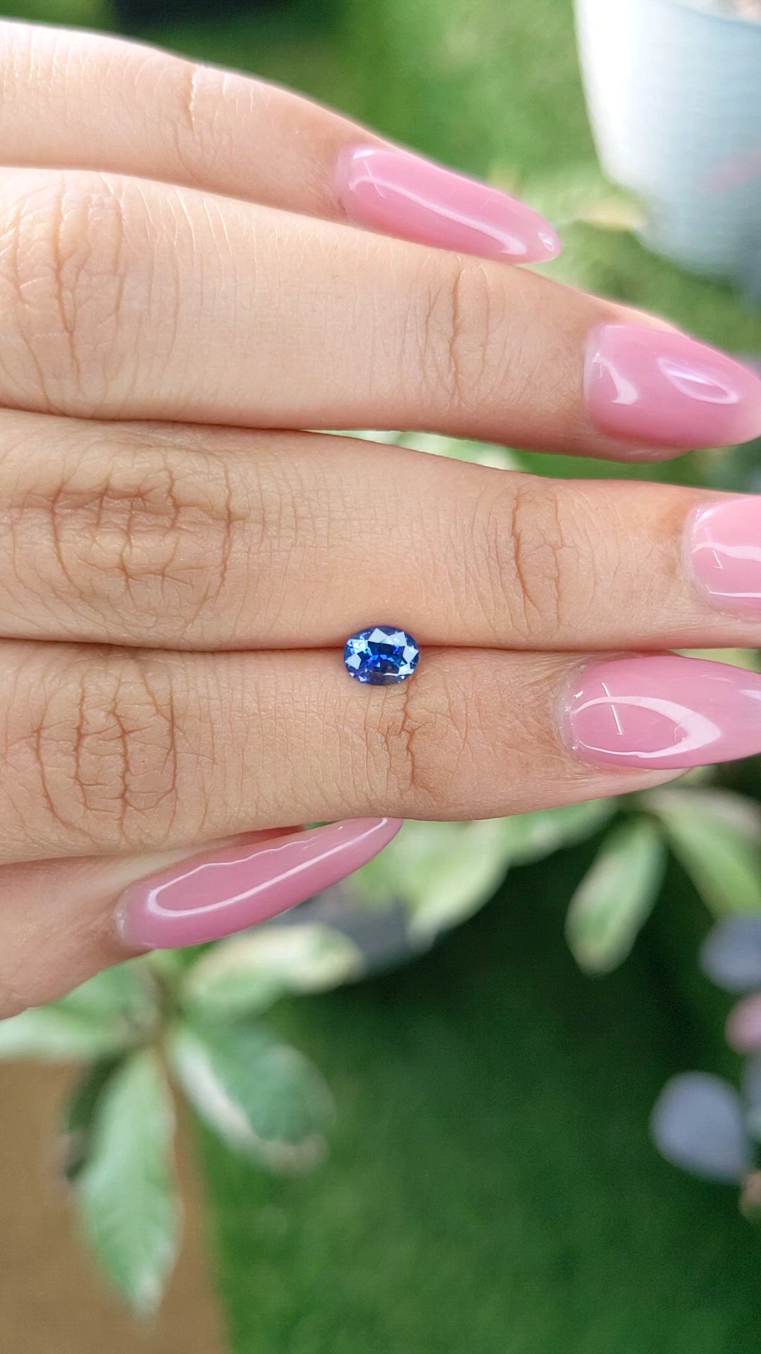 0.51 Ct. Blue Sapphire from Ceylon (Sri Lanka) Size Video