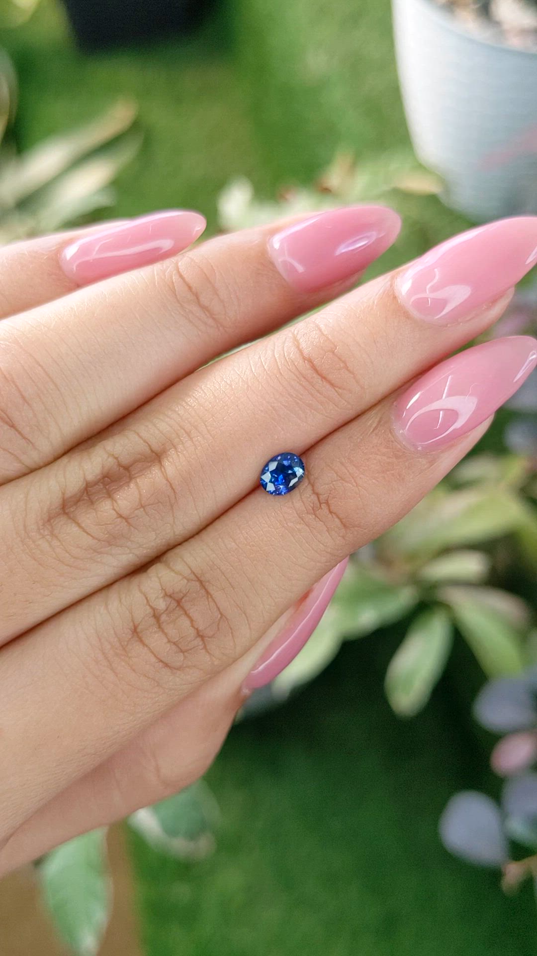 0.51 Ct. Blue Sapphire from Ceylon (Sri Lanka) Size Video