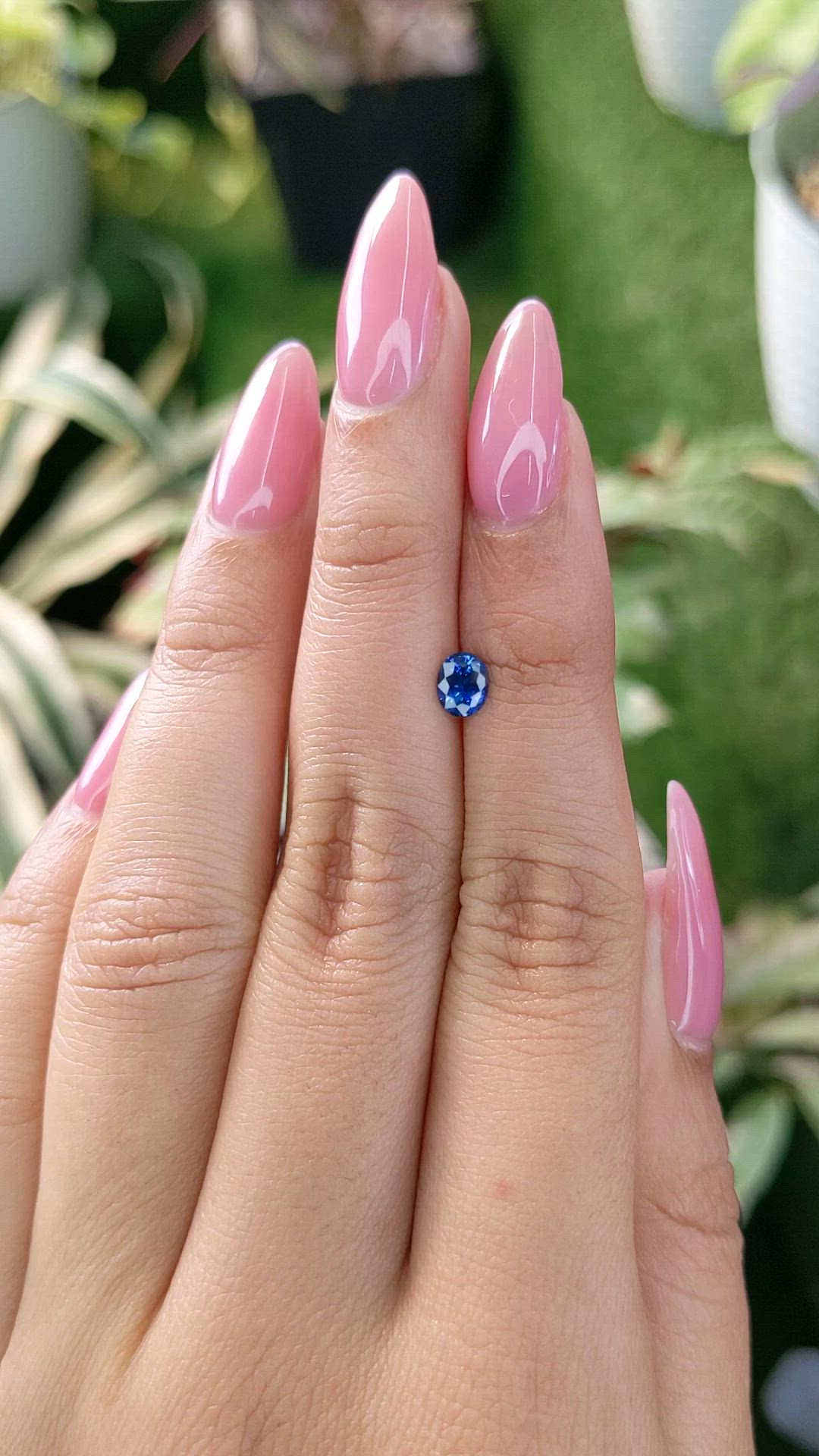 0.51 Ct. Blue Sapphire from Ceylon (Sri Lanka) Size Video