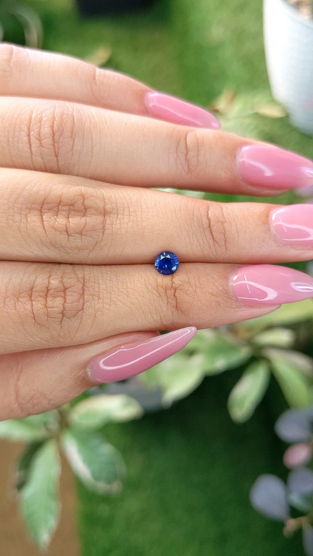 0.40 Ct. Blue Sapphire from Ceylon (Sri Lanka) Size Video