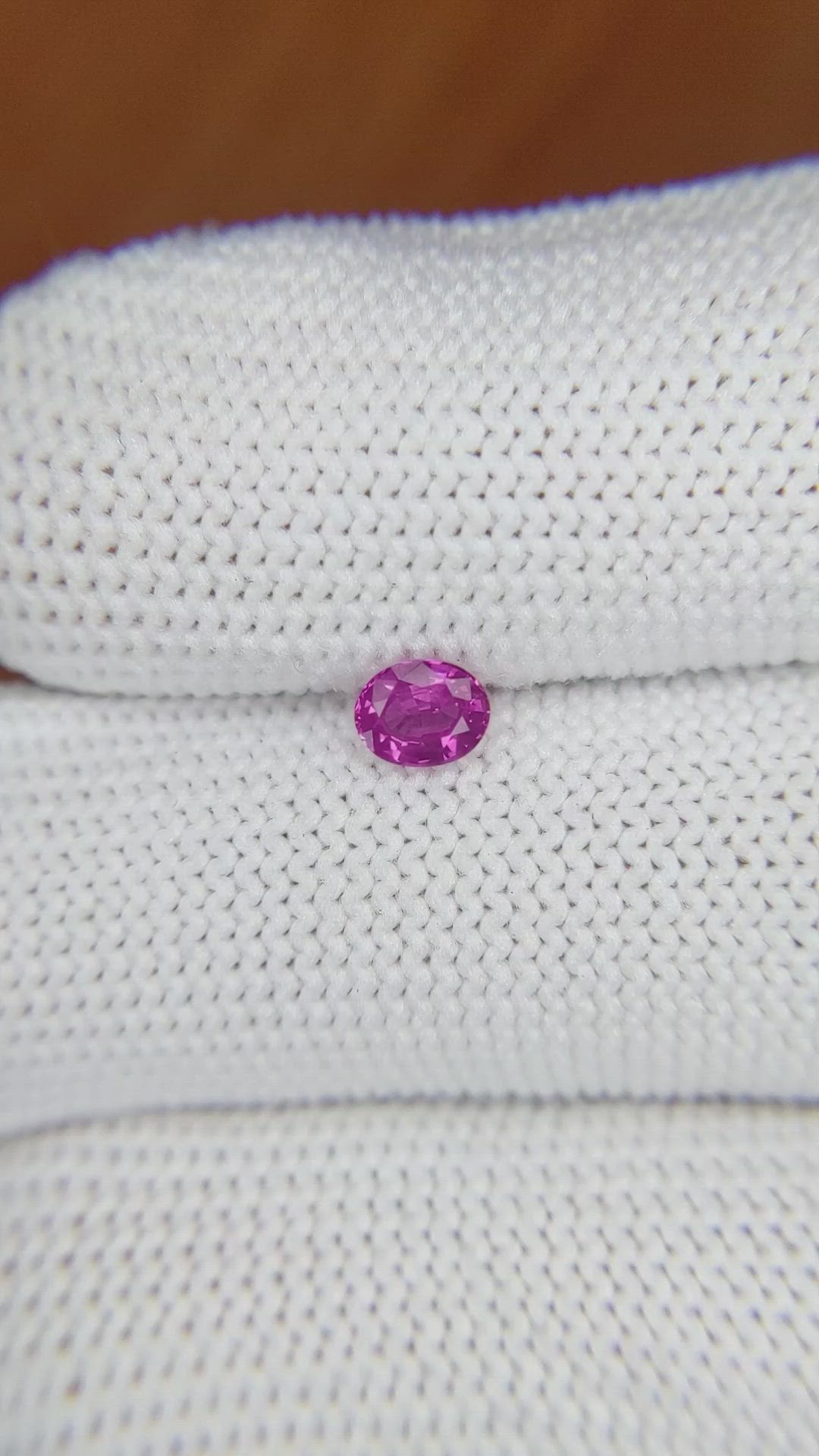 0.42 Ct. Pink Sapphire from Ceylon (Sri Lanka) Size Video