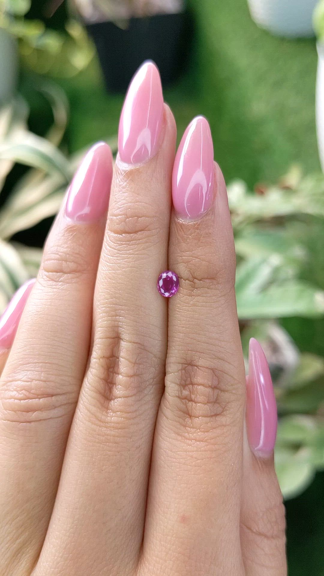 0.42 Ct. Pink Sapphire from Ceylon (Sri Lanka) Size Video