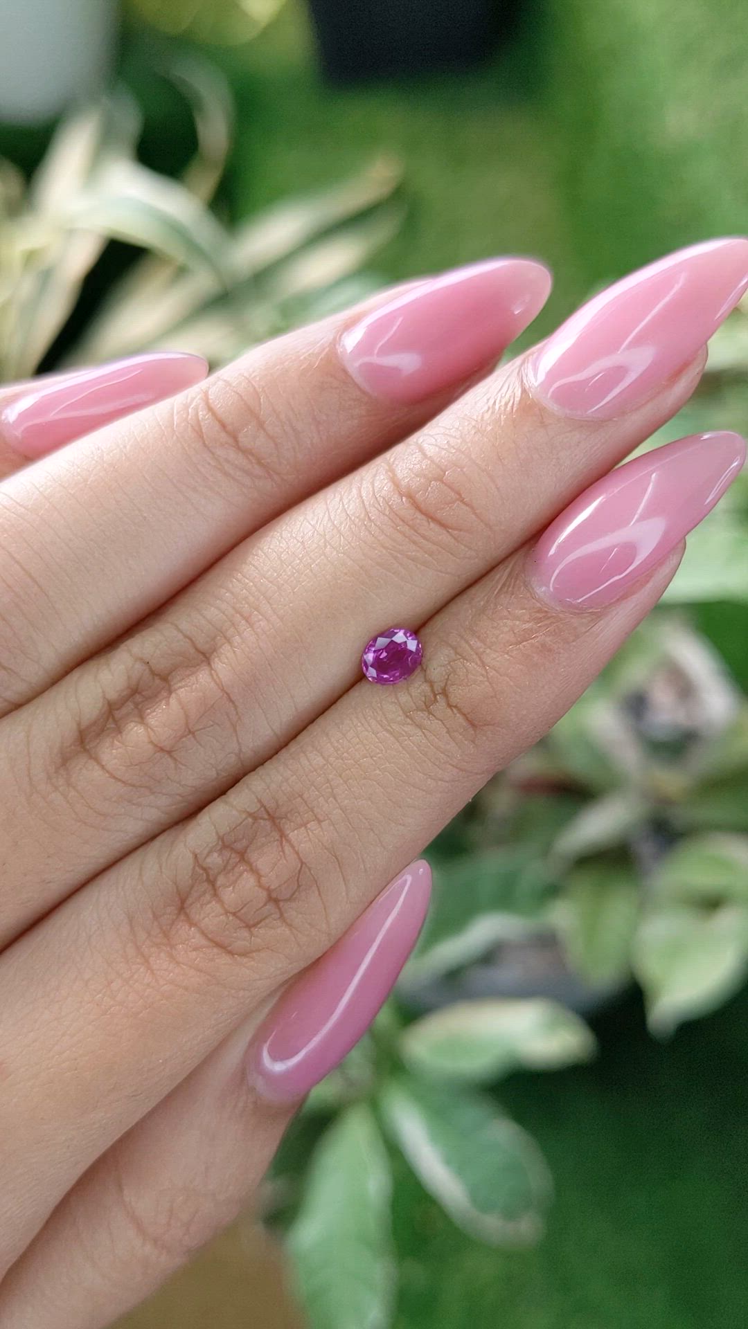 0.42 Ct. Pink Sapphire from Ceylon (Sri Lanka) Size Video