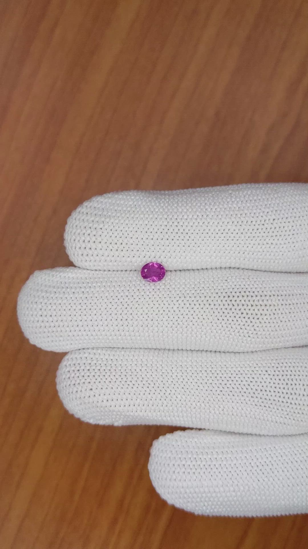 0.42 Ct. Pink Sapphire from Ceylon (Sri Lanka) Size Video