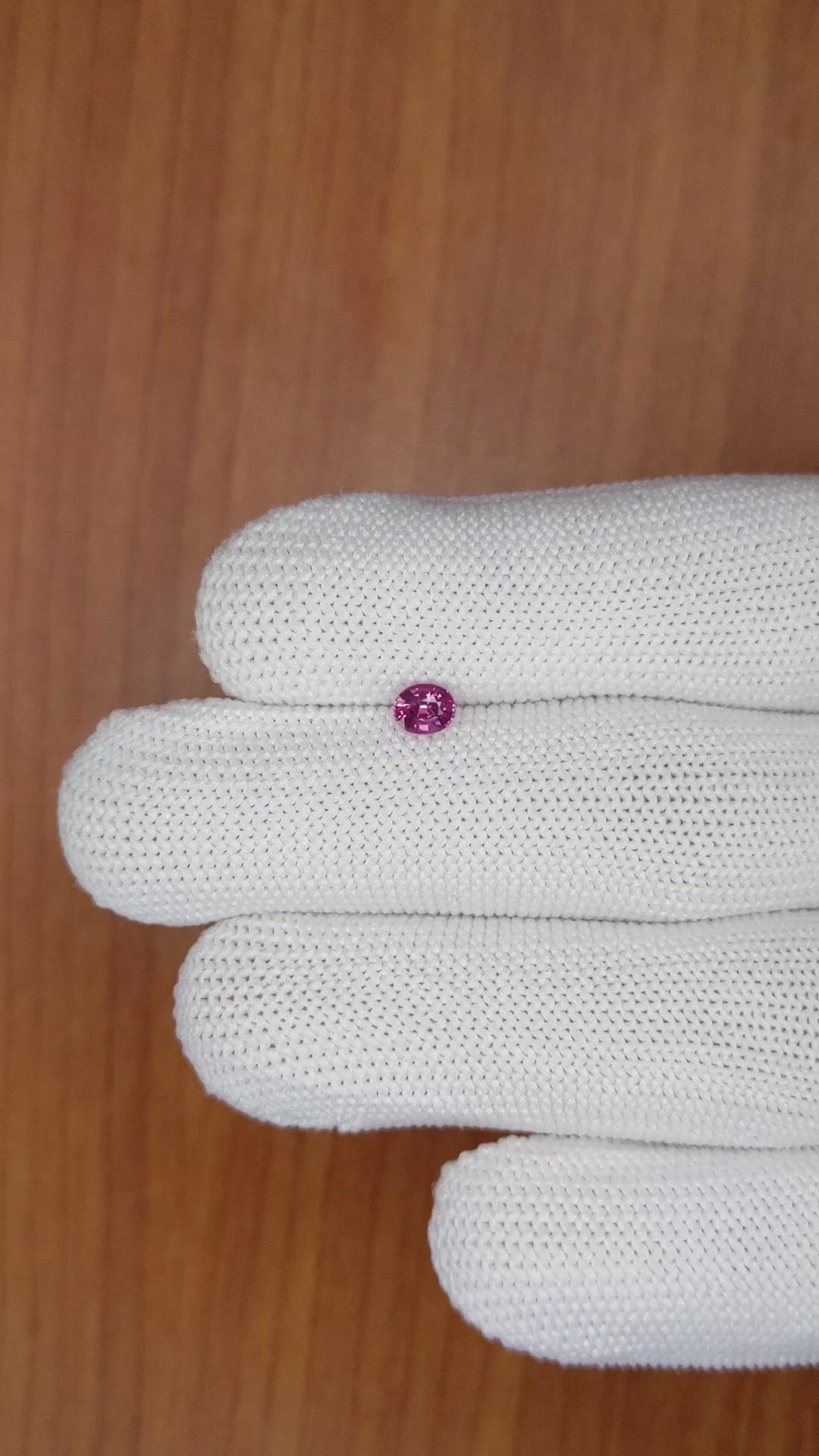 0.48 Ct. Purplish Pink Sapphire from Ceylon (Sri Lanka) Size Video