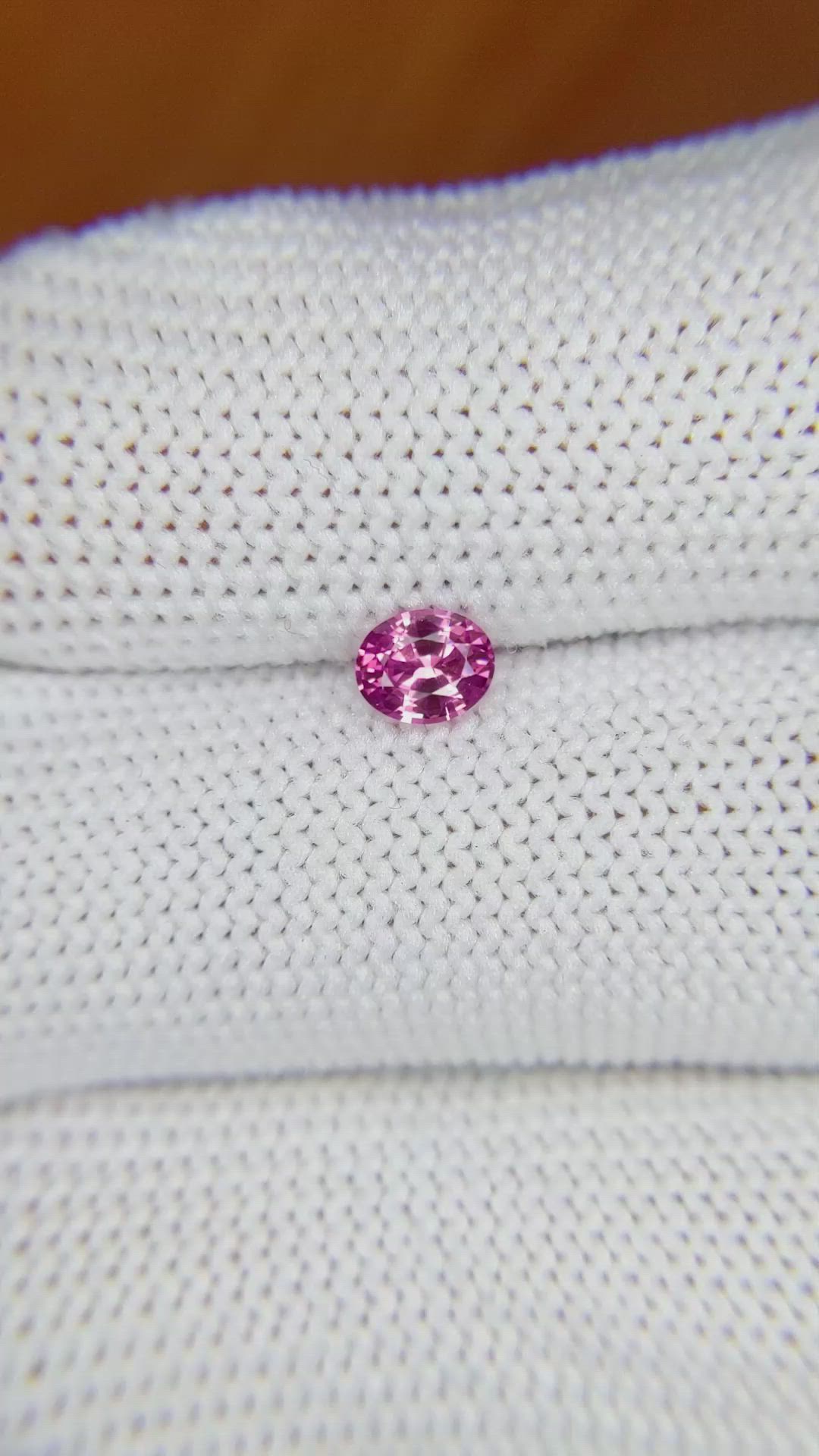 0.44 Ct. Purplish Pink Sapphire from Ceylon (Sri Lanka) Size Video