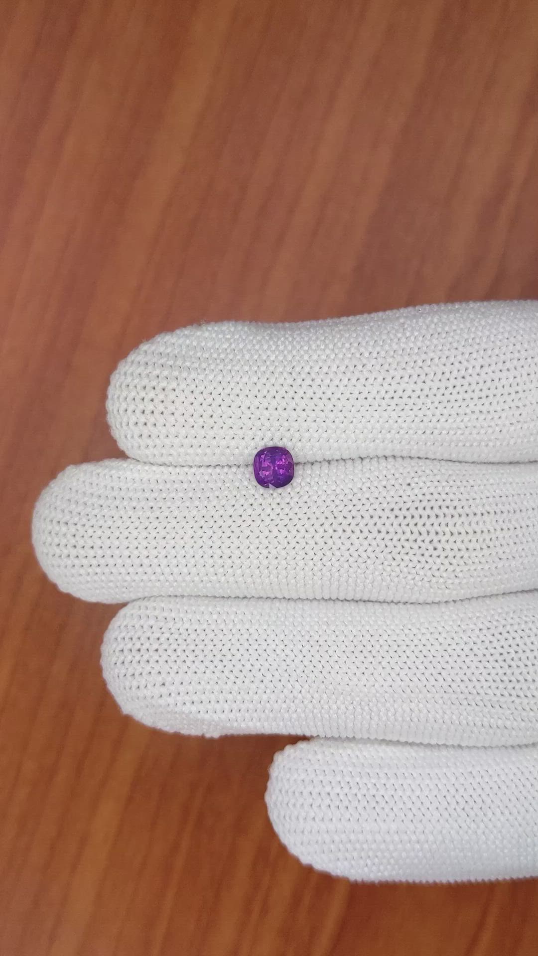 0.70 Ct. Purple Sapphire from Ceylon (Sri Lanka) Size Video