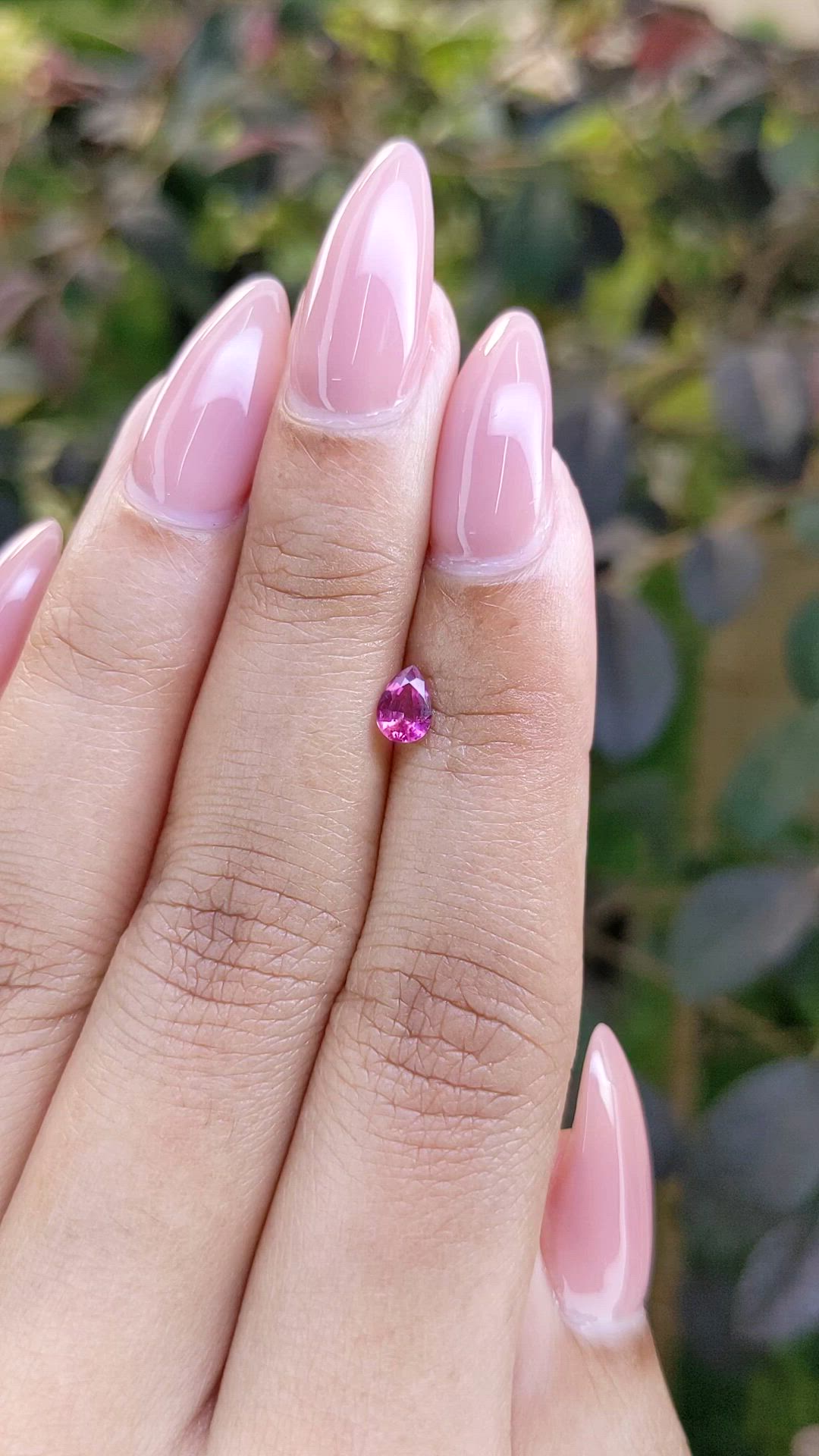 0.37 Ct. Pink Sapphire from Ceylon (Sri Lanka) Size Video