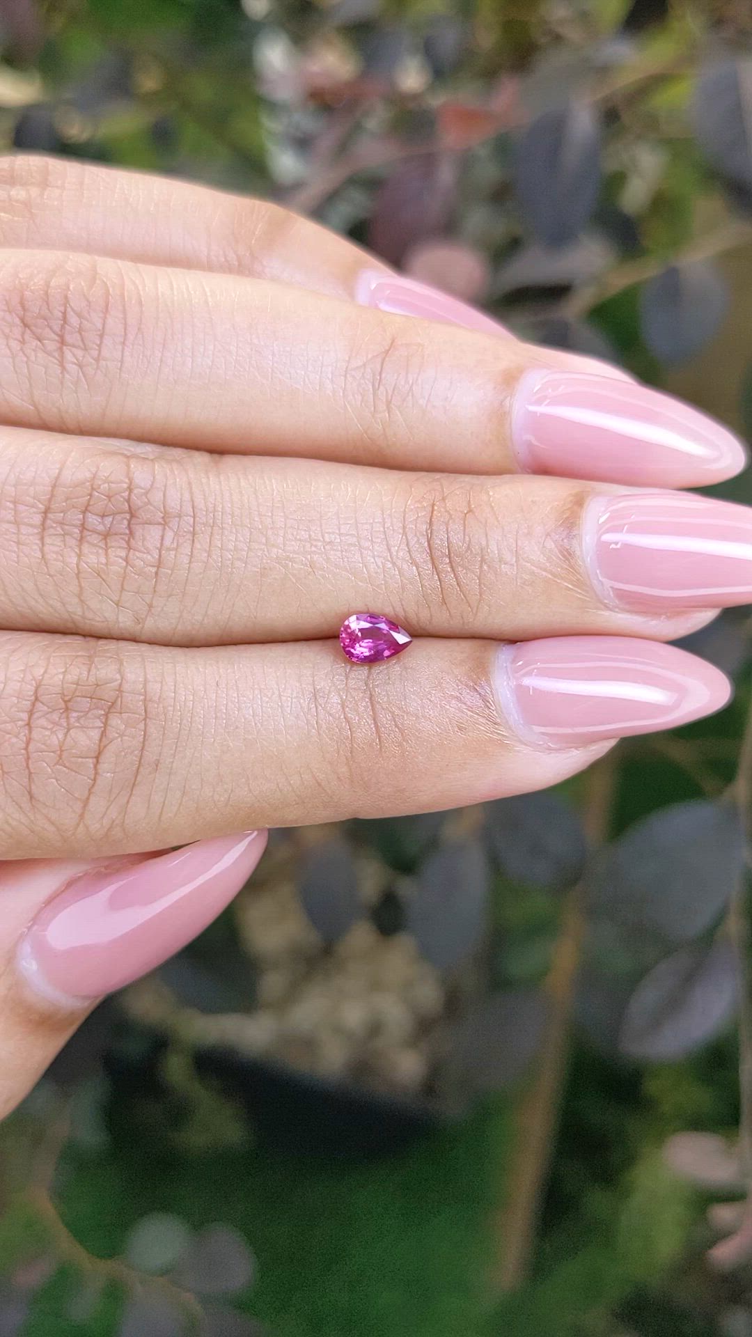 0.37 Ct. Pink Sapphire from Ceylon (Sri Lanka) Size Video
