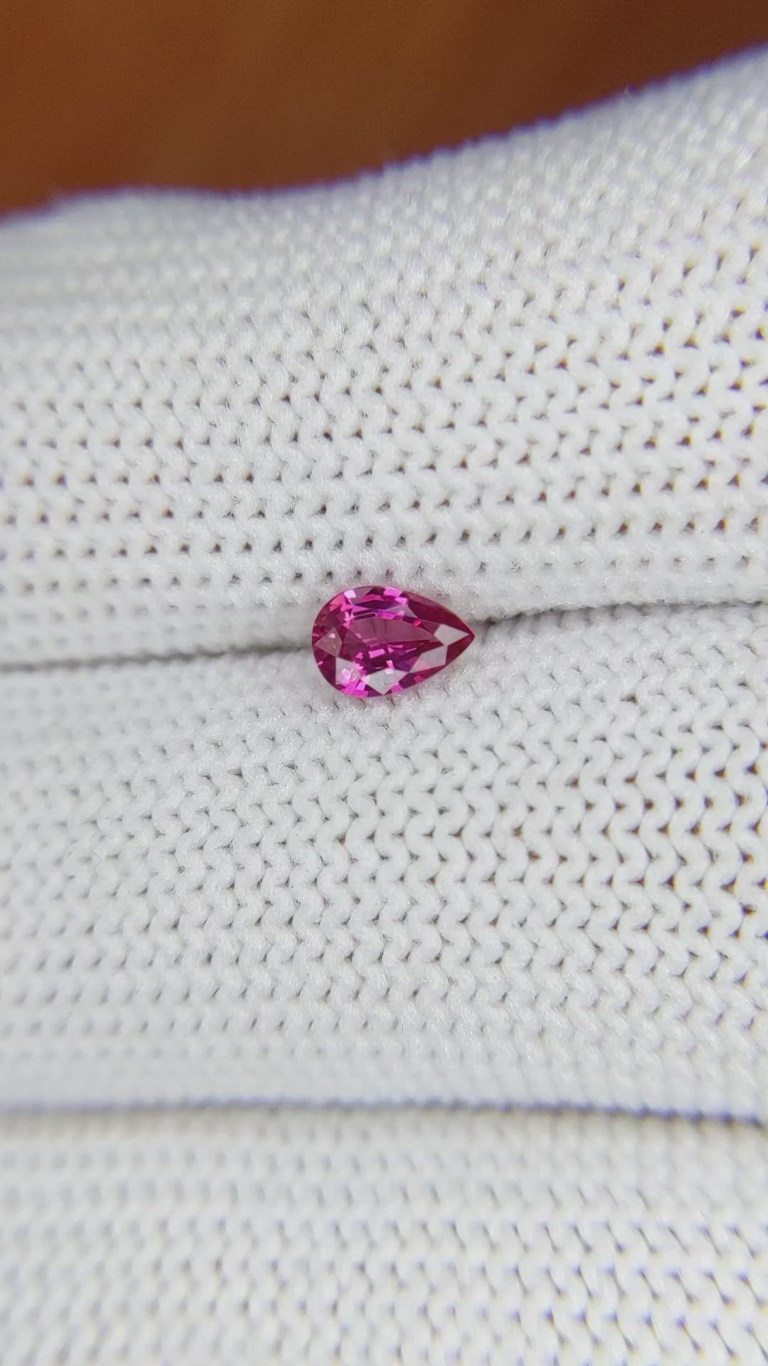 0.37 Ct. Pink Sapphire from Ceylon (Sri Lanka) Size Video