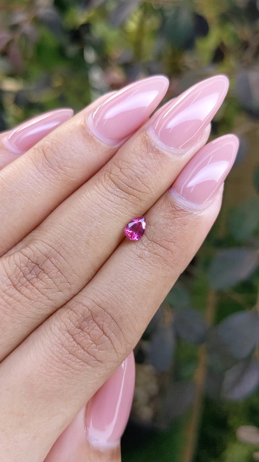 0.37 Ct. Pink Sapphire from Ceylon (Sri Lanka) Size Video