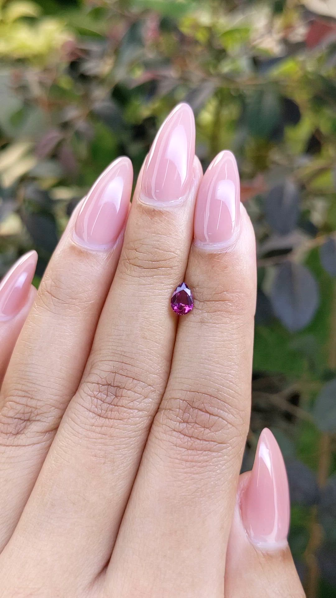 0.51 Ct. Pinkish Purple Sapphire from Ceylon (Sri Lanka) Size Video
