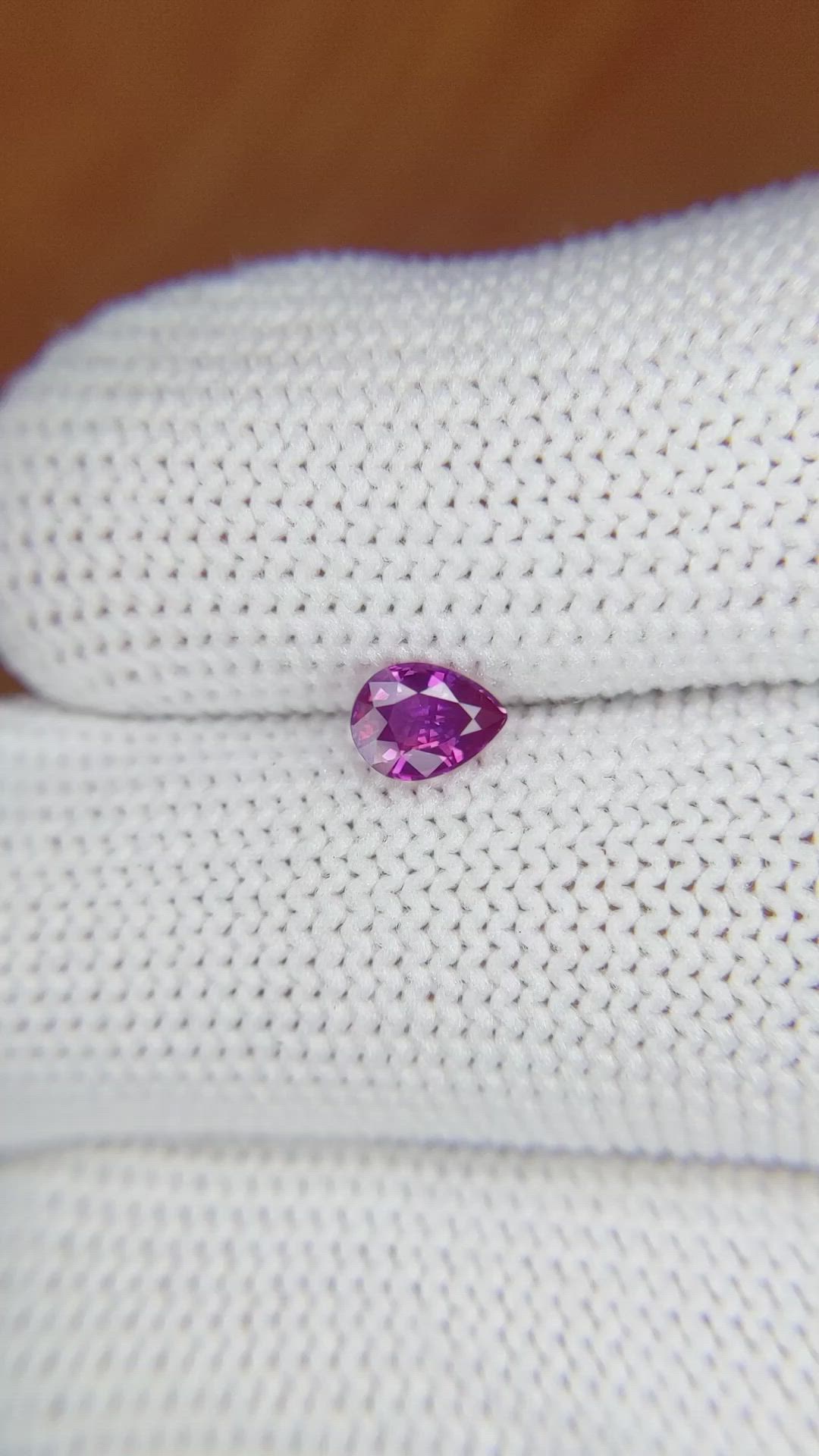 0.48 Ct. Pinkish Purple Sapphire from Ceylon (Sri Lanka) Size Video