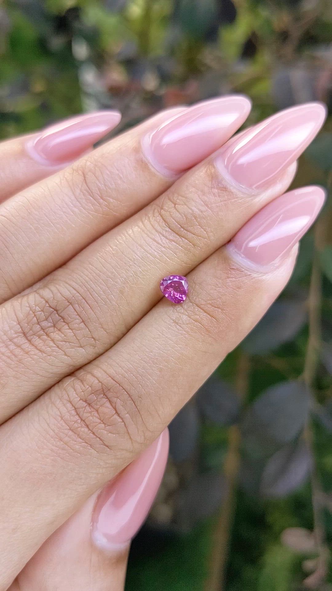 0.46 Ct. Pink Sapphire from Ceylon (Sri Lanka) Size Video