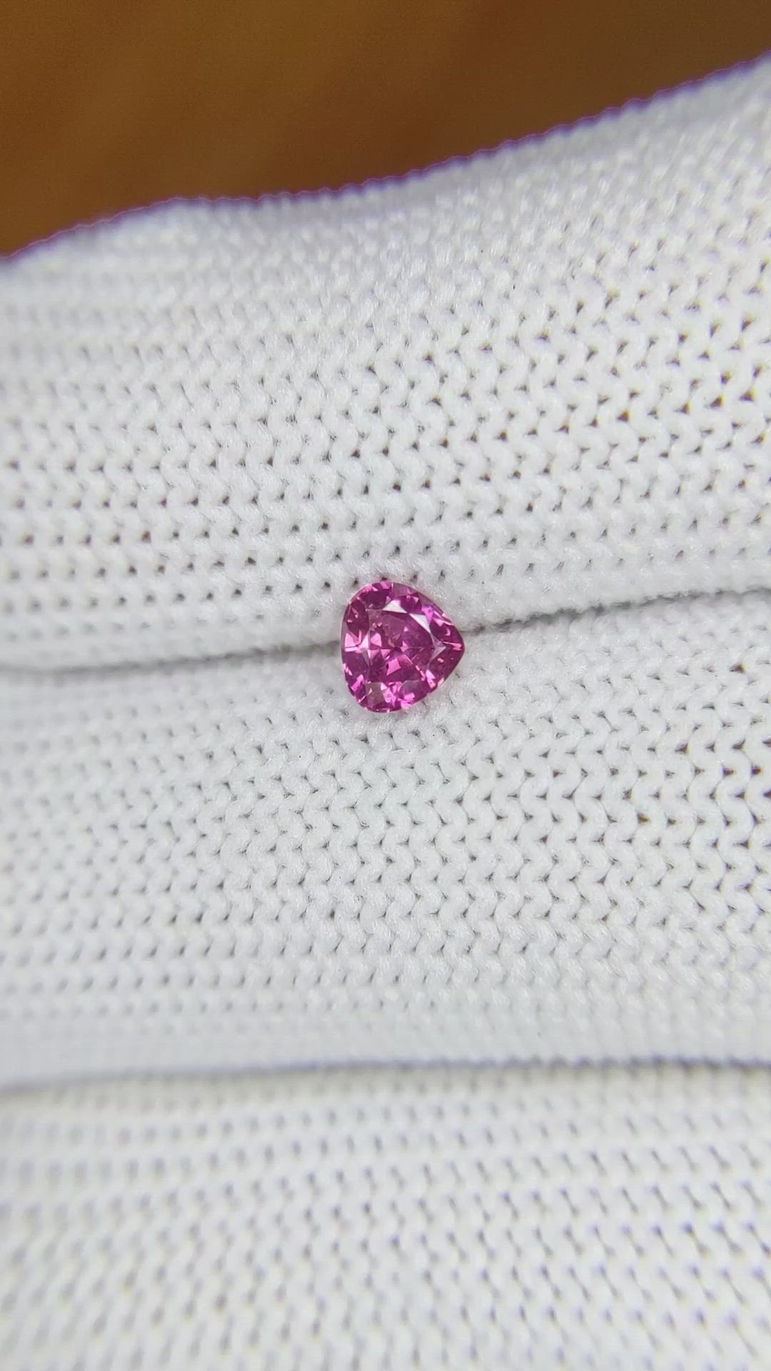0.46 Ct. Pink Sapphire from Ceylon (Sri Lanka) Size Video