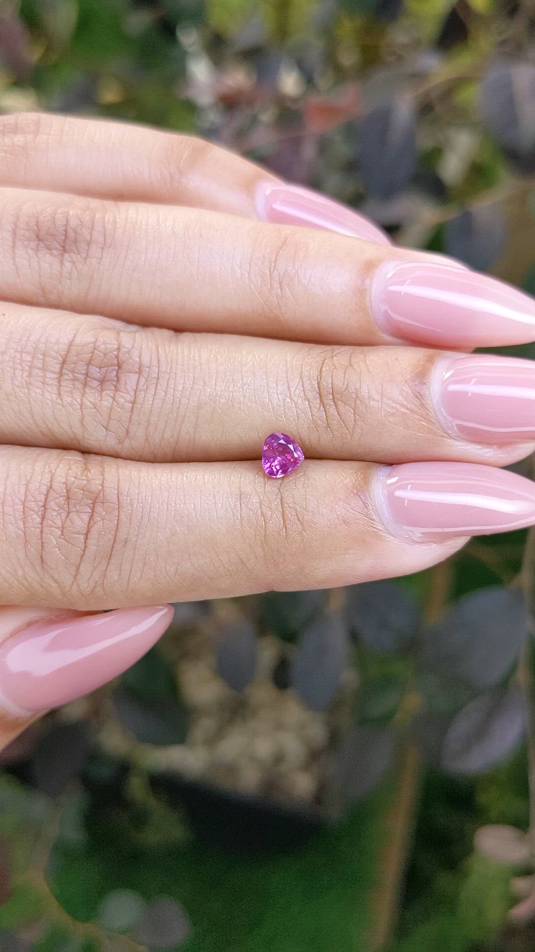 0.46 Ct. Pink Sapphire from Ceylon (Sri Lanka) Size Video