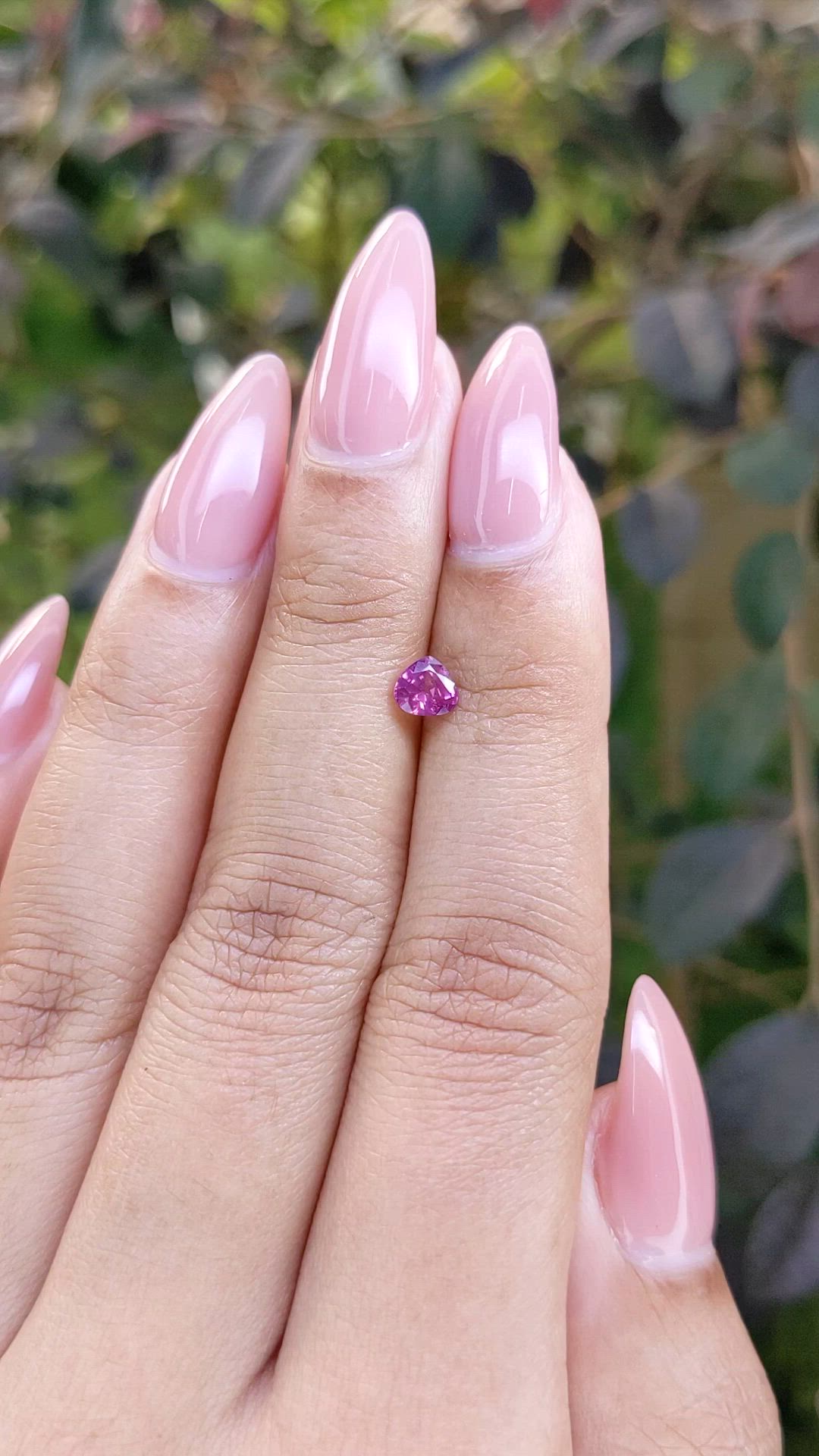 0.46 Ct. Pink Sapphire from Ceylon (Sri Lanka) Size Video