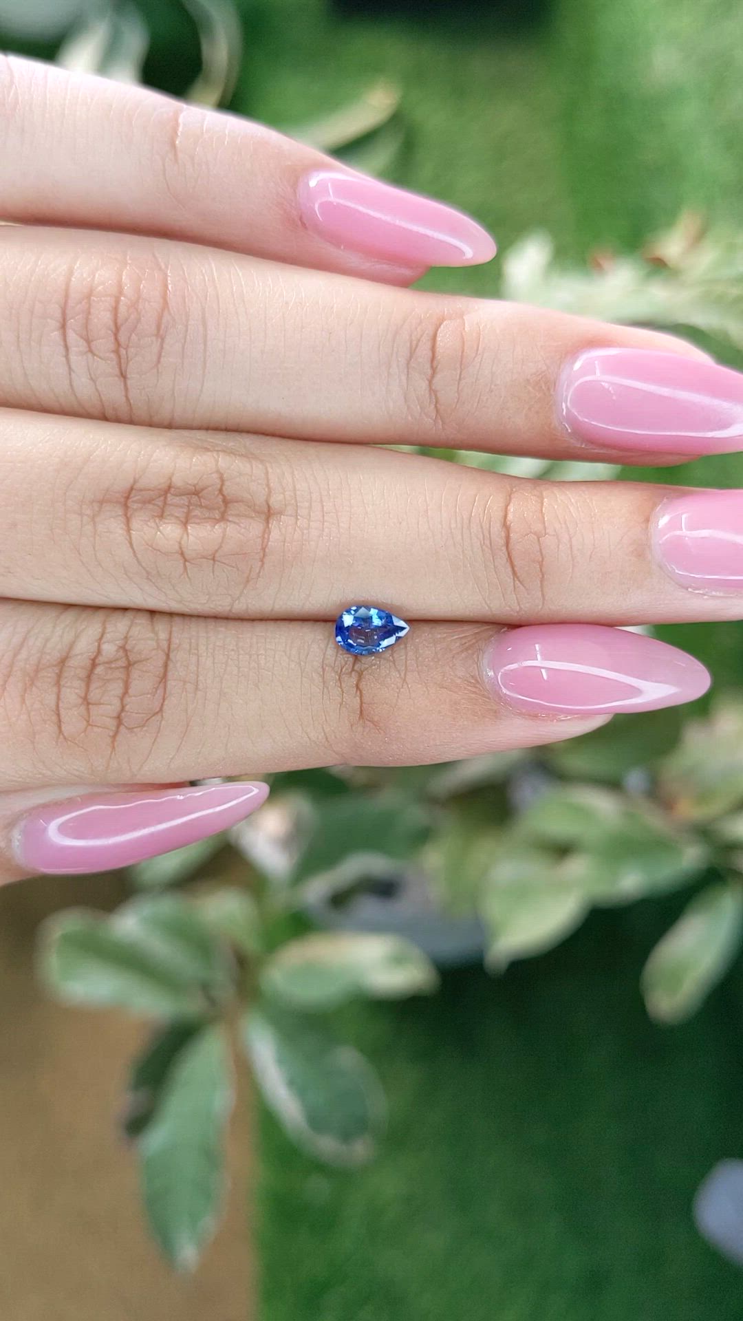 0.53 Ct. Blue Sapphire from Ceylon (Sri Lanka) Size Video