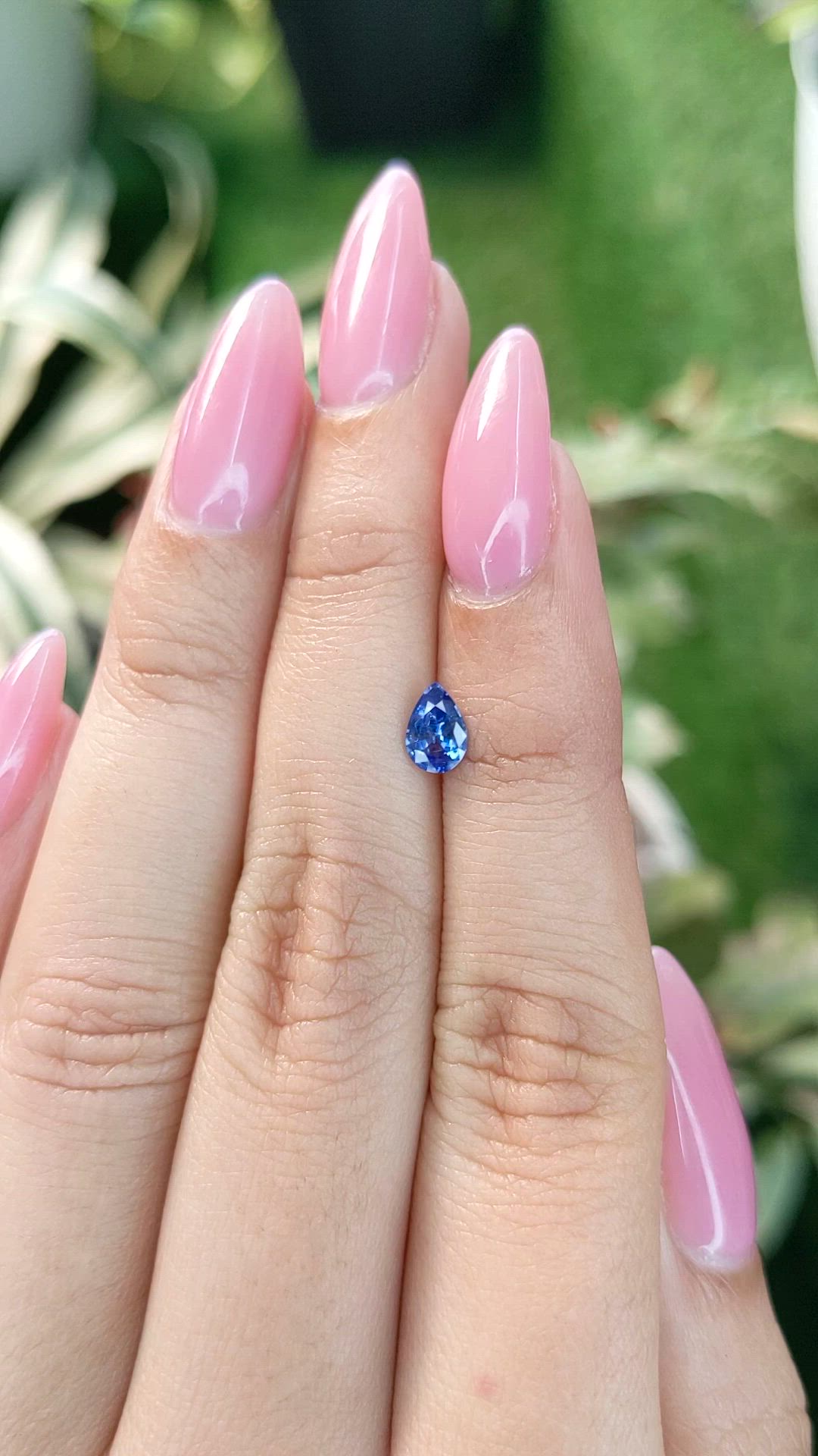 0.53 Ct. Blue Sapphire from Ceylon (Sri Lanka) Size Video