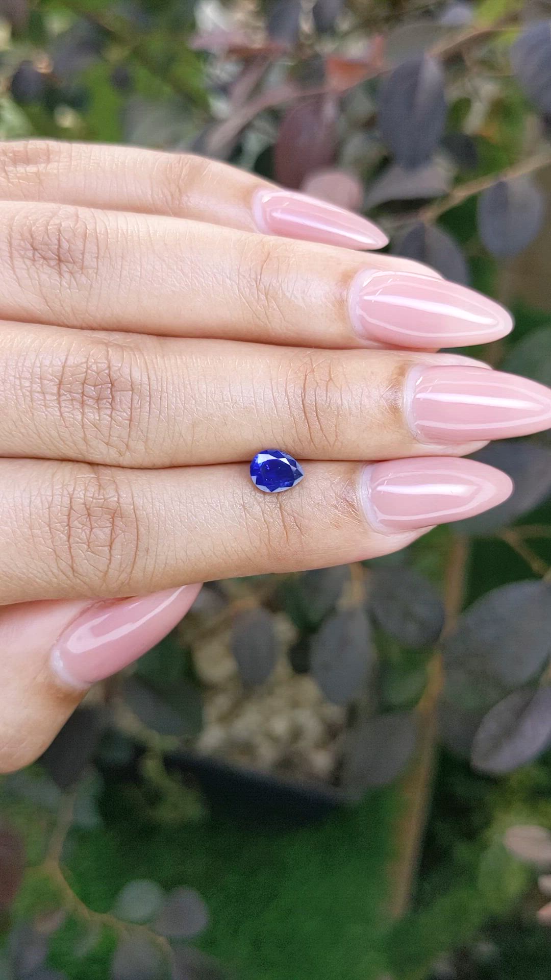 0.72 Ct. Blue Sapphire from Ceylon (Sri Lanka) Size Video