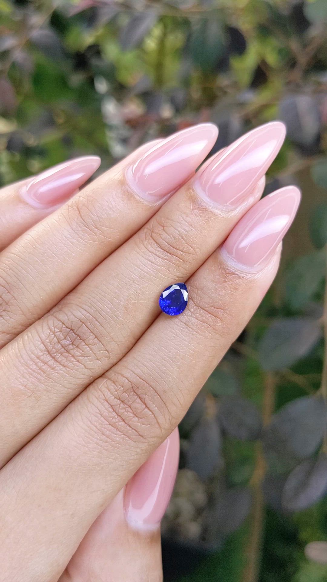 0.72 Ct. Blue Sapphire from Ceylon (Sri Lanka) Size Video