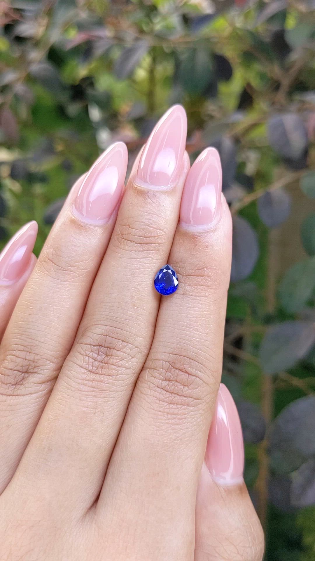 0.72 Ct. Blue Sapphire from Ceylon (Sri Lanka) Size Video