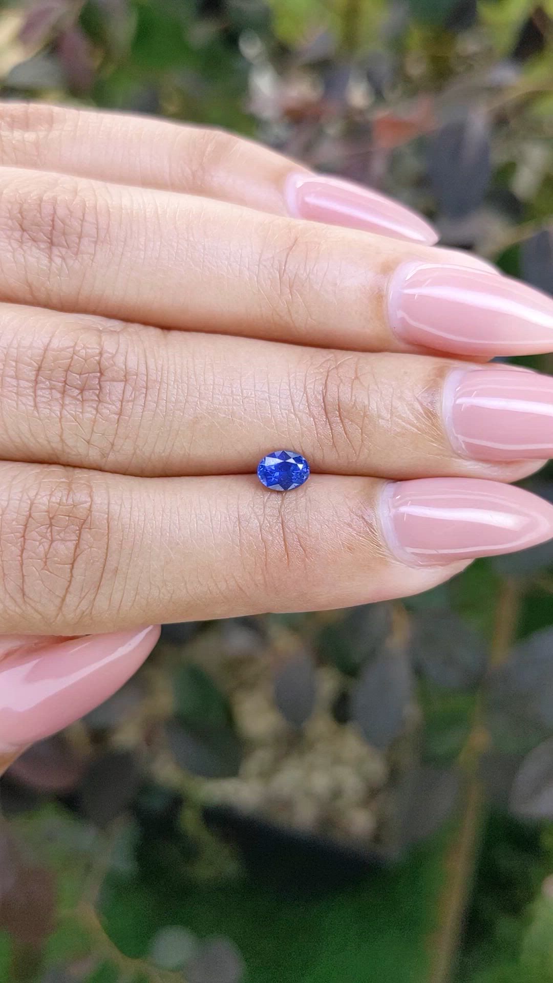 0.48 Ct. Blue Sapphire from Ceylon (Sri Lanka) Size Video