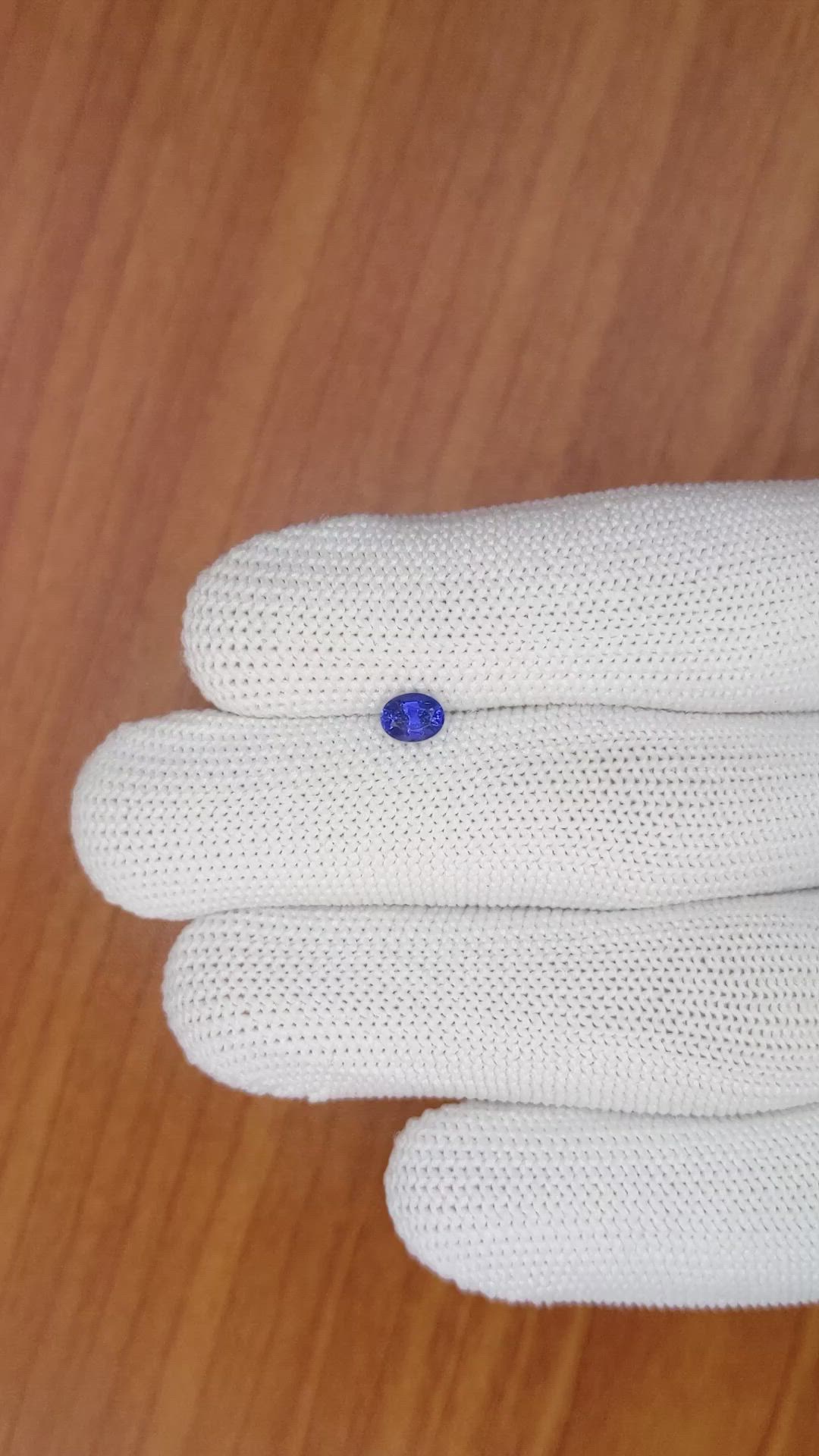 0.48 Ct. Blue Sapphire from Ceylon (Sri Lanka) Size Video