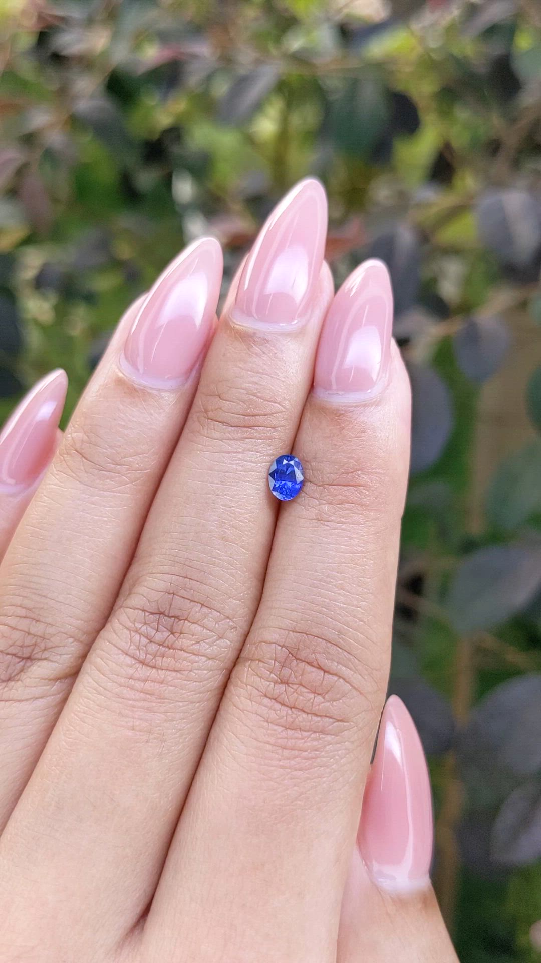 0.48 Ct. Blue Sapphire from Ceylon (Sri Lanka) Size Video