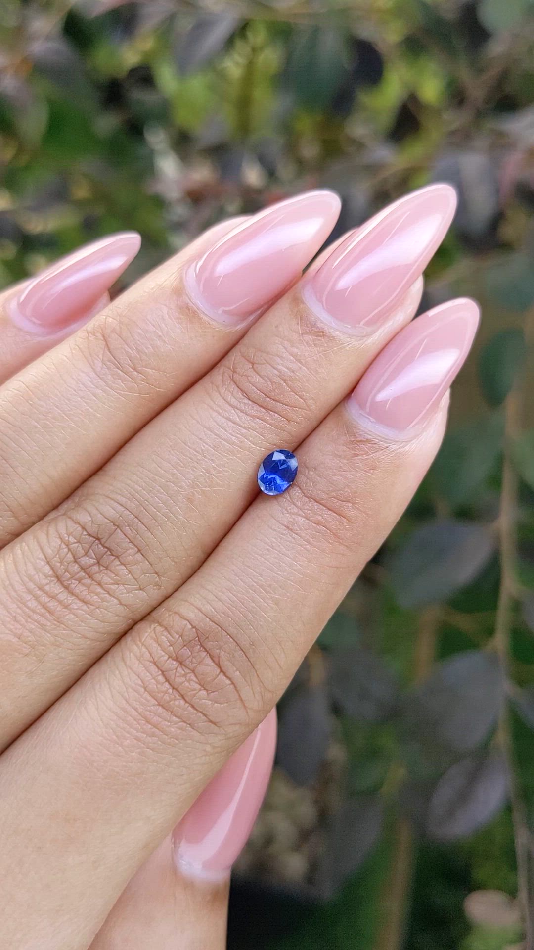 0.48 Ct. Blue Sapphire from Ceylon (Sri Lanka) Size Video