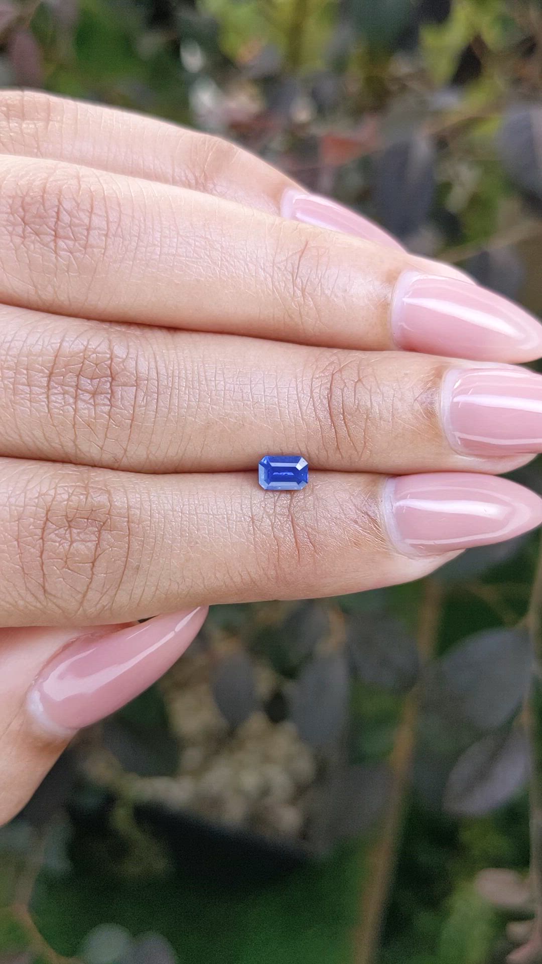 0.48 Ct. Blue Sapphire from Ceylon (Sri Lanka) Size Video
