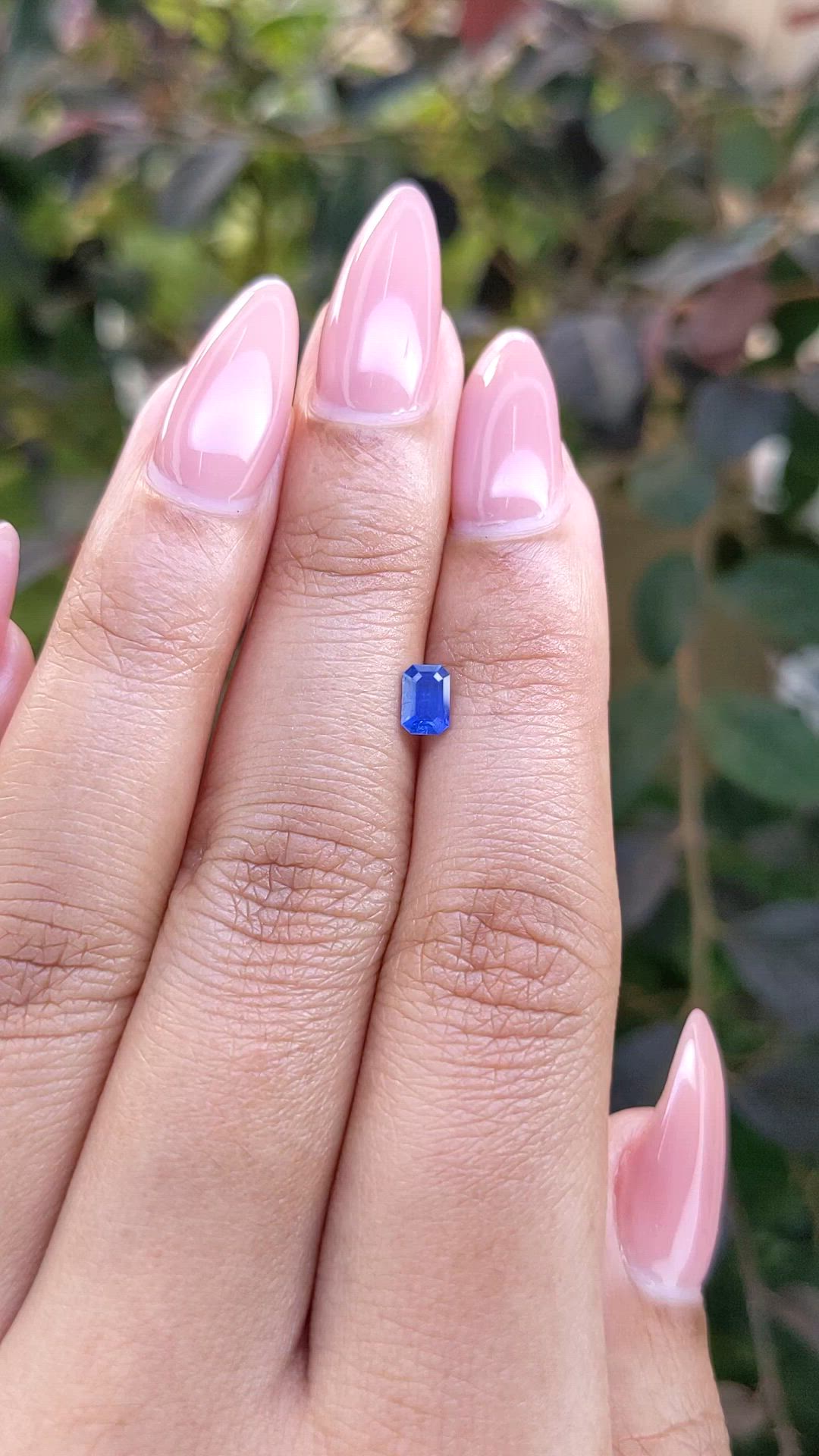 0.48 Ct. Blue Sapphire from Ceylon (Sri Lanka) Size Video