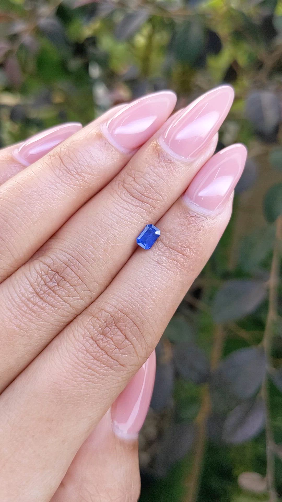 0.48 Ct. Blue Sapphire from Ceylon (Sri Lanka) Size Video