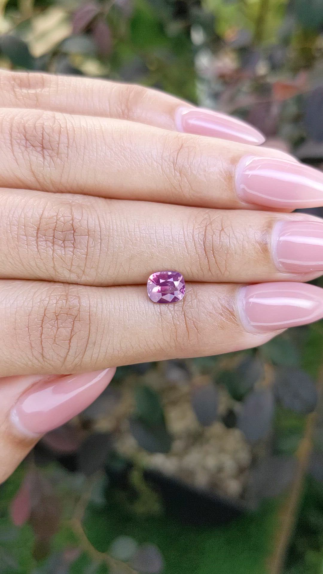 1.20 Ct. Purplish Pink Sapphire from Ceylon (Sri Lanka) Size Video